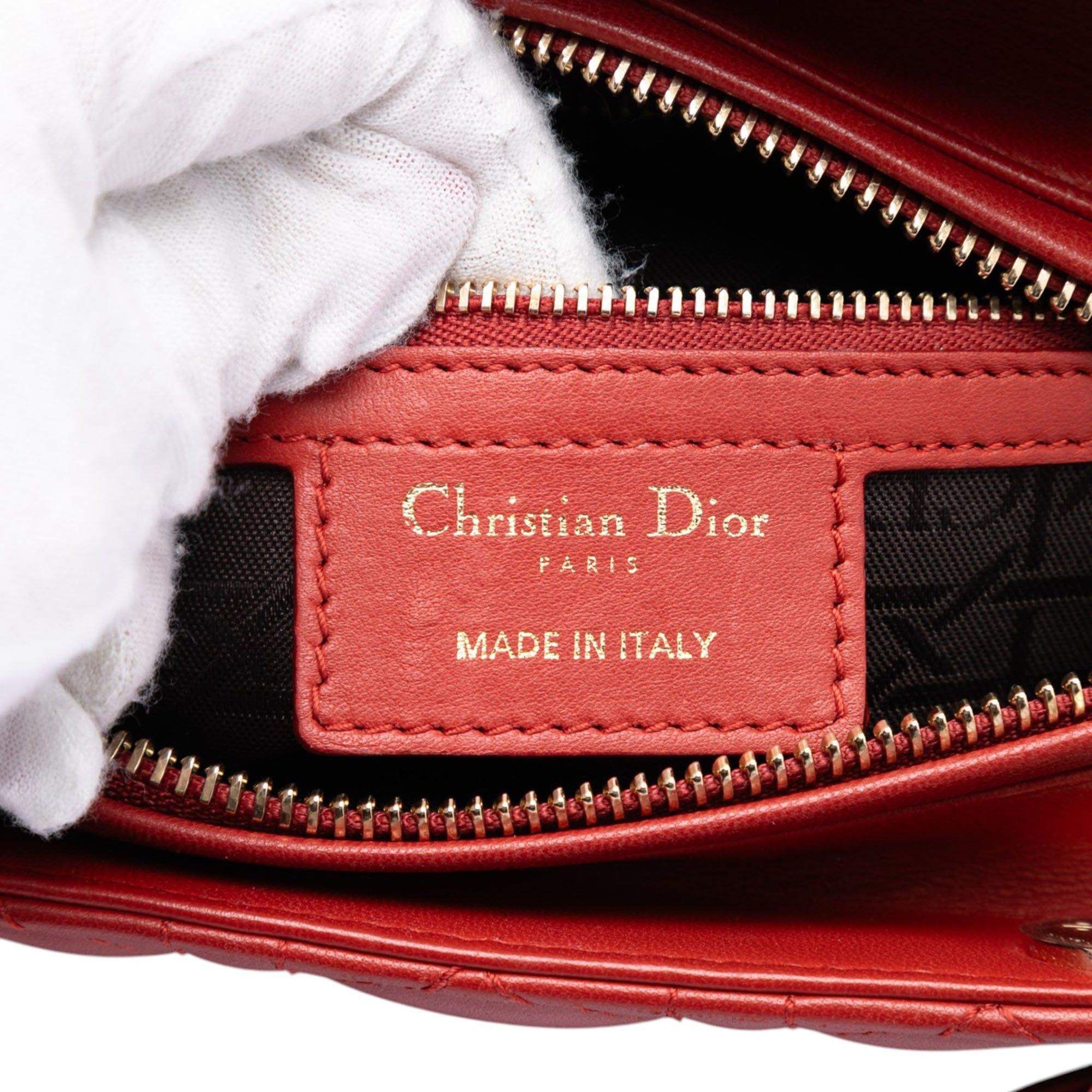 Dior Medium Lambskin Cannage Lady Dior Size ONE SIZE - 5 Thumbnail