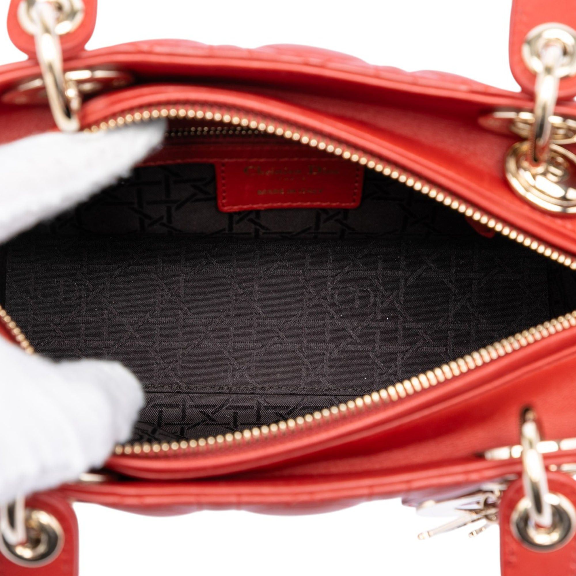 Dior Medium Lambskin Cannage Lady Dior Size ONE SIZE - 4 Thumbnail