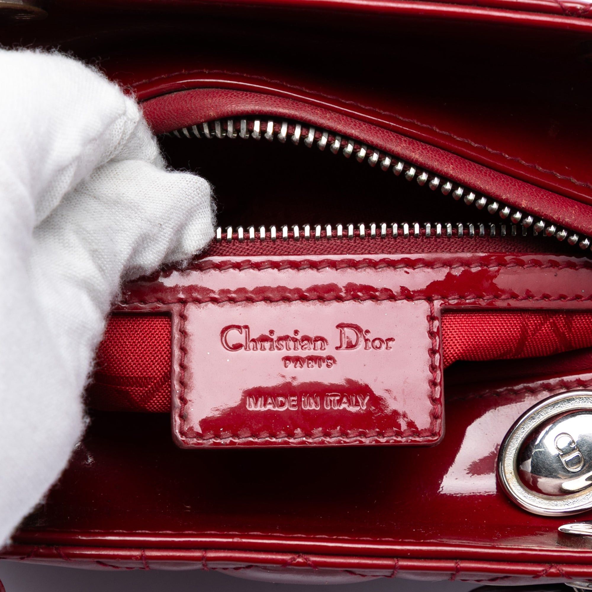 Dior Medium Patent Cannage Lady Dior Size ONE SIZE - 5 Thumbnail