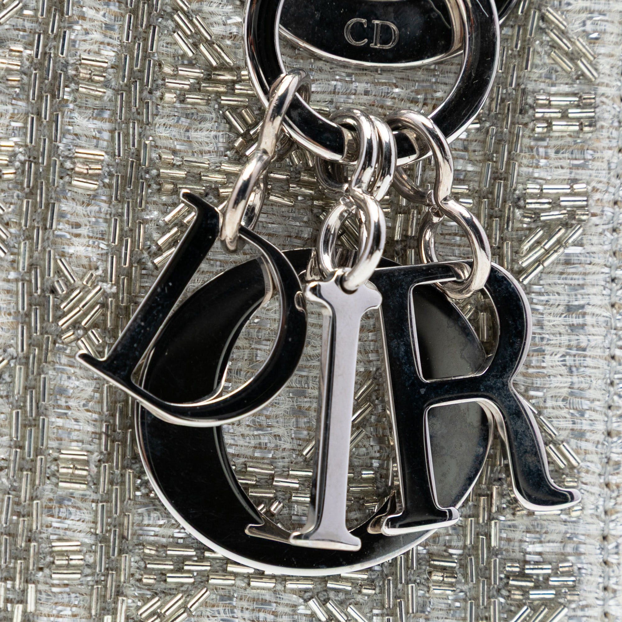Dior Mini Tweed Cannage Beaded Lady Dior Size ONE SIZE - 6 Thumbnail
