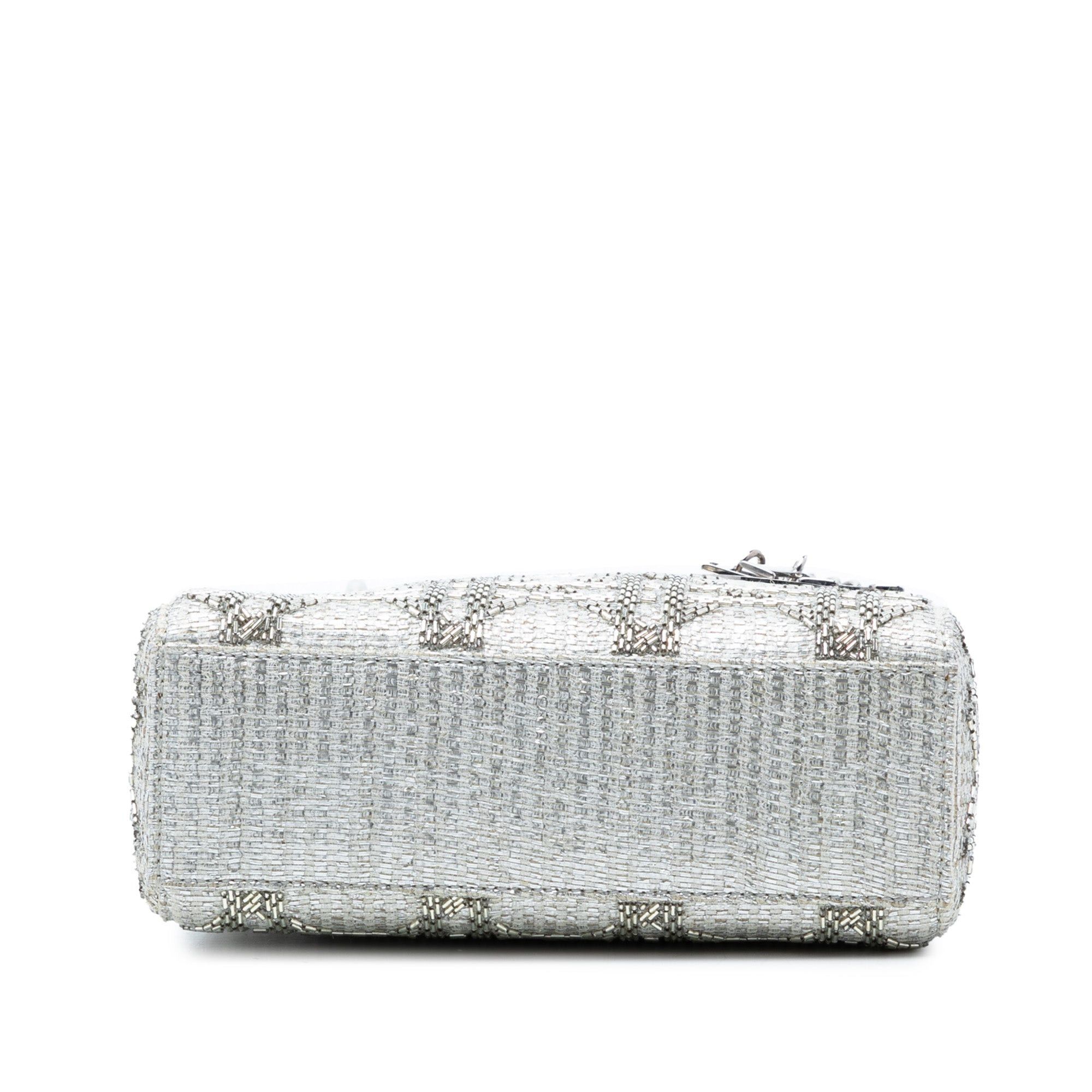 Dior Mini Tweed Cannage Beaded Lady Dior Size ONE SIZE - 3 Thumbnail