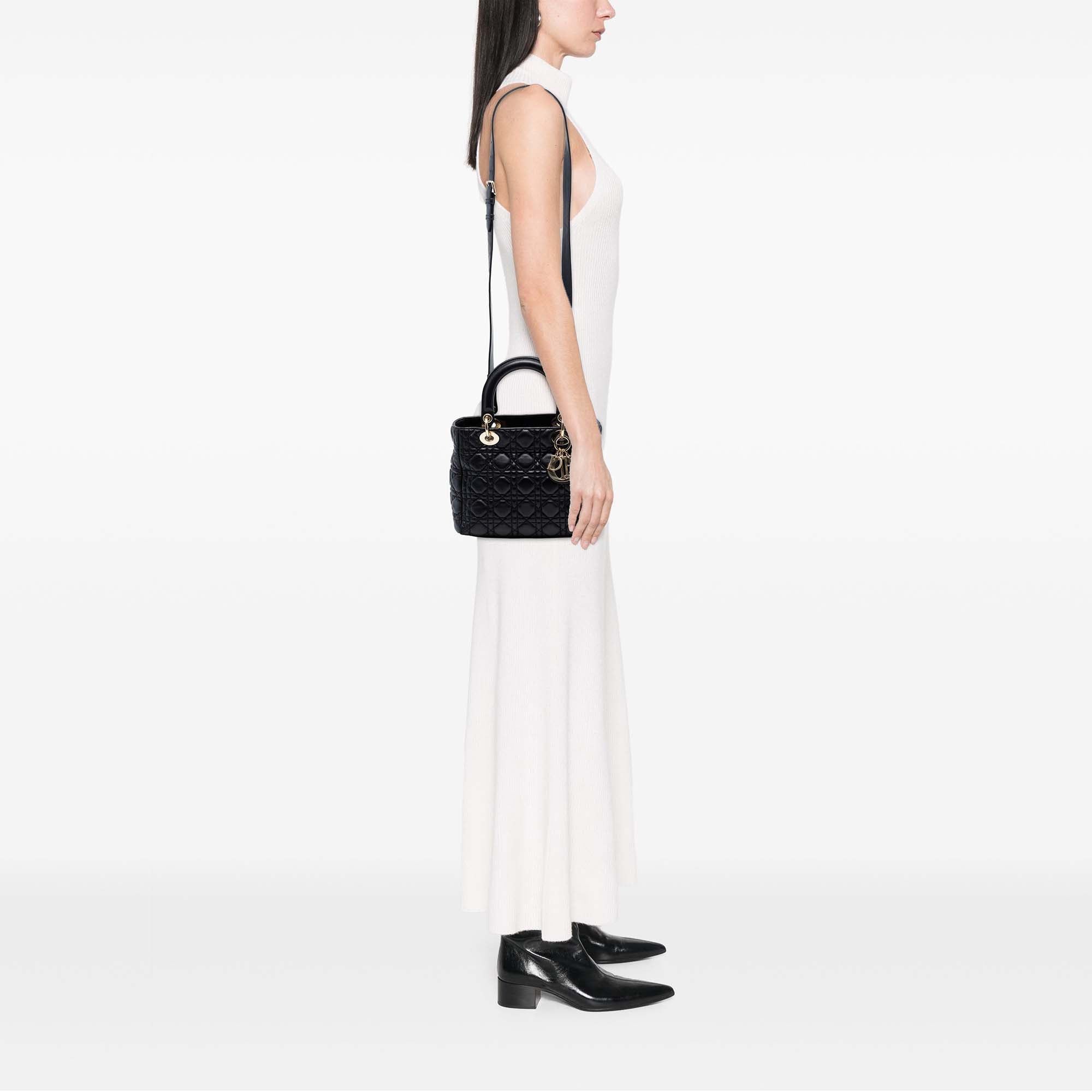 Dior Medium Lambskin Cannage Lady Dior Size ONE SIZE - 7 Thumbnail
