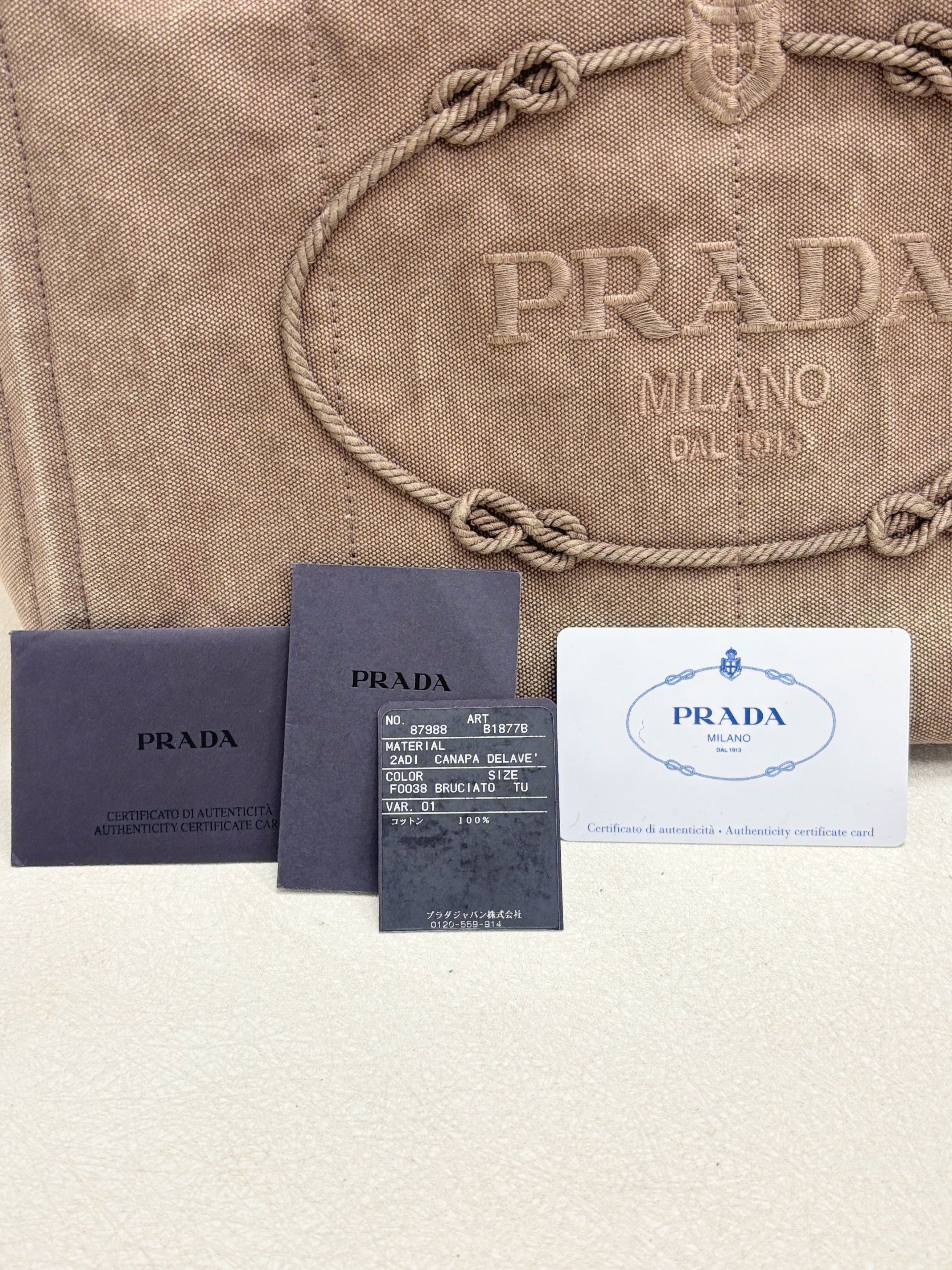 Prada Sac cabas Canapa Size ONE SIZE - 4 Thumbnail