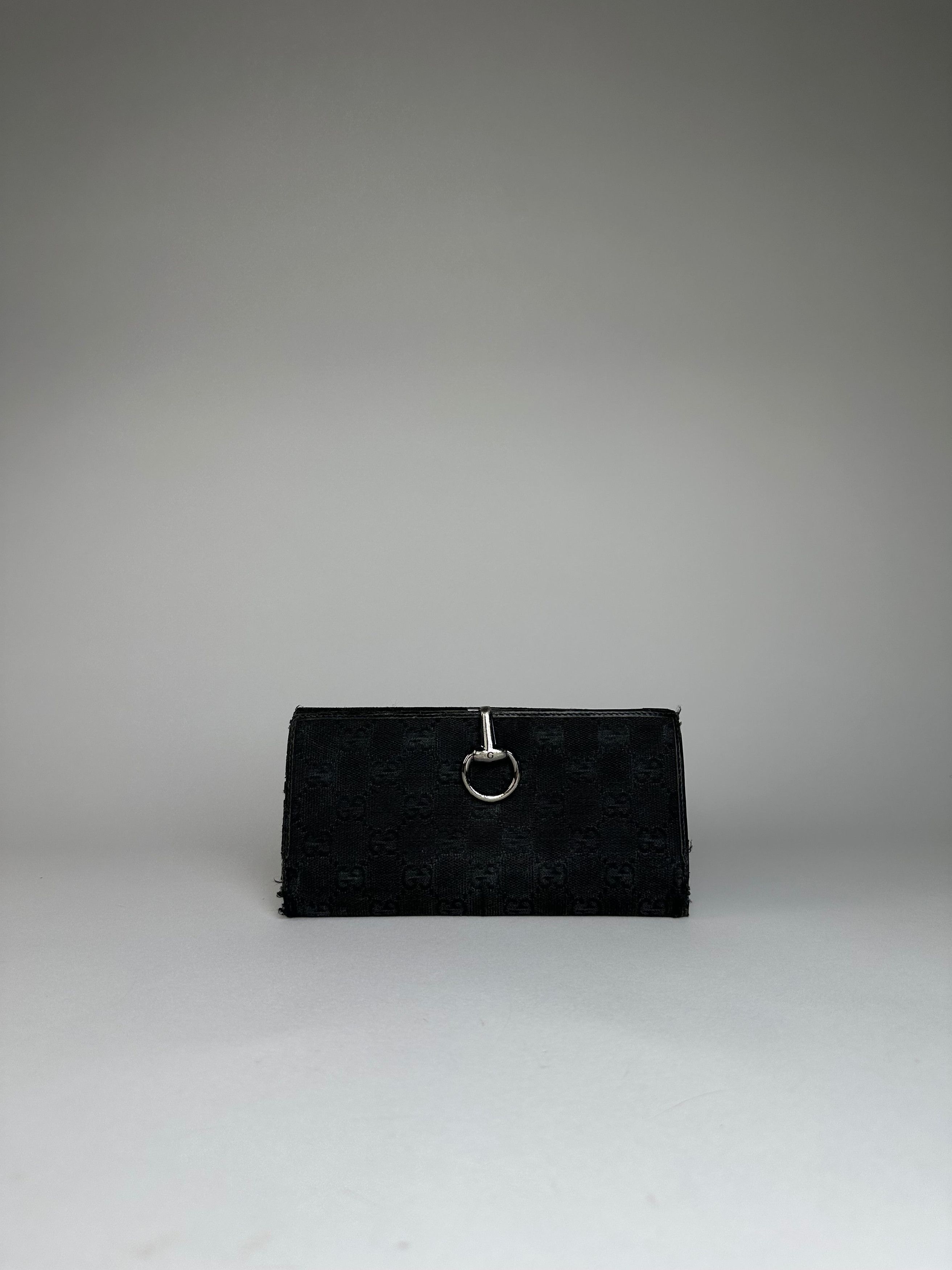 Gucci Vintage Monogram Horsebit Long Wallet Black Size ONE SIZE - 11 Thumbnail