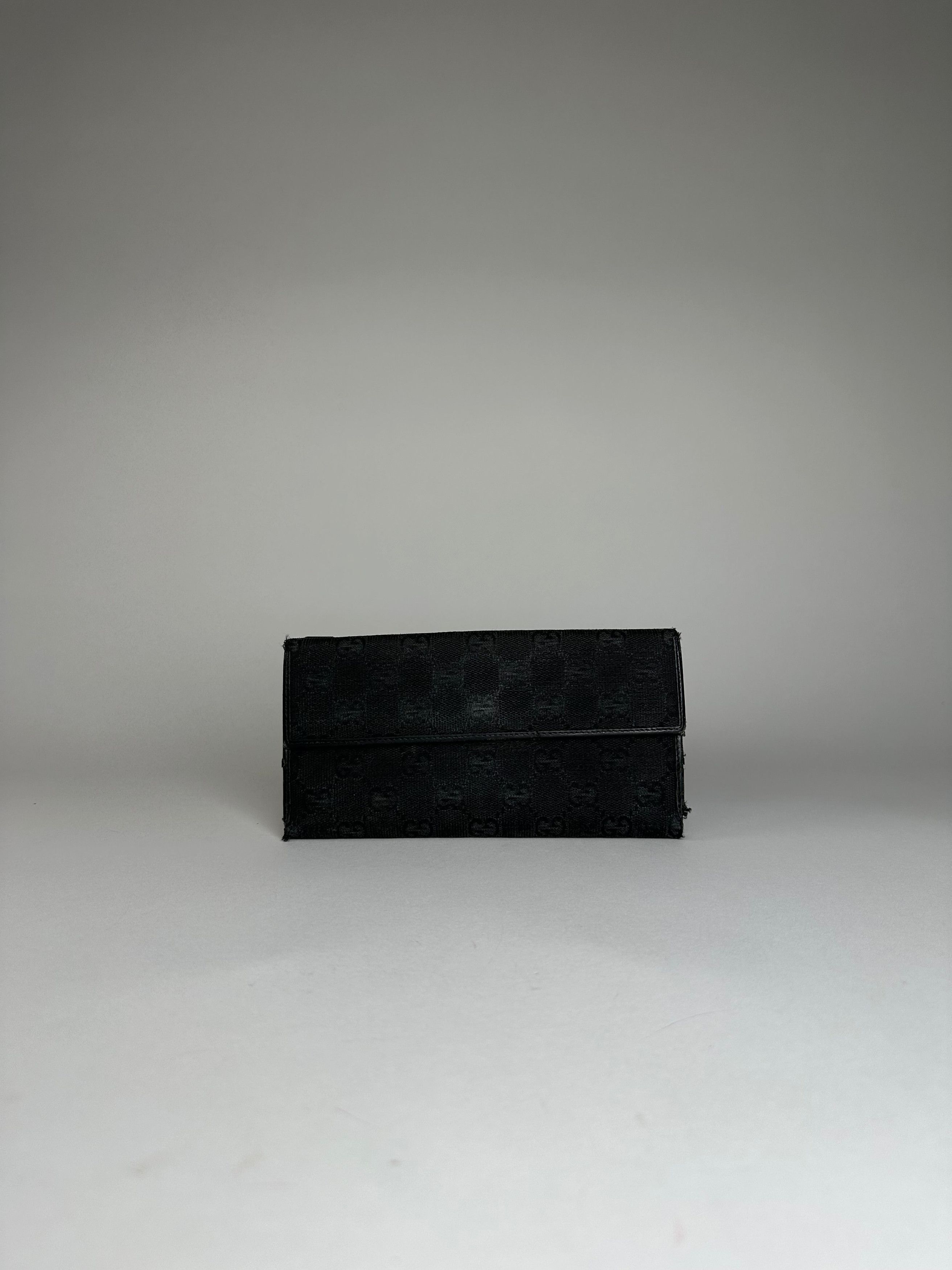 Gucci Vintage Monogram Horsebit Long Wallet Black Size ONE SIZE - 12 Thumbnail
