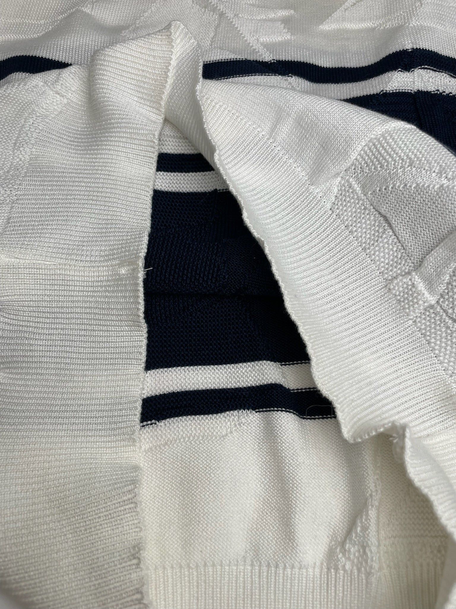 Dior Vintage Crewneck Sweater White Navy L Size L / US 10 / IT 46 - 6 Thumbnail