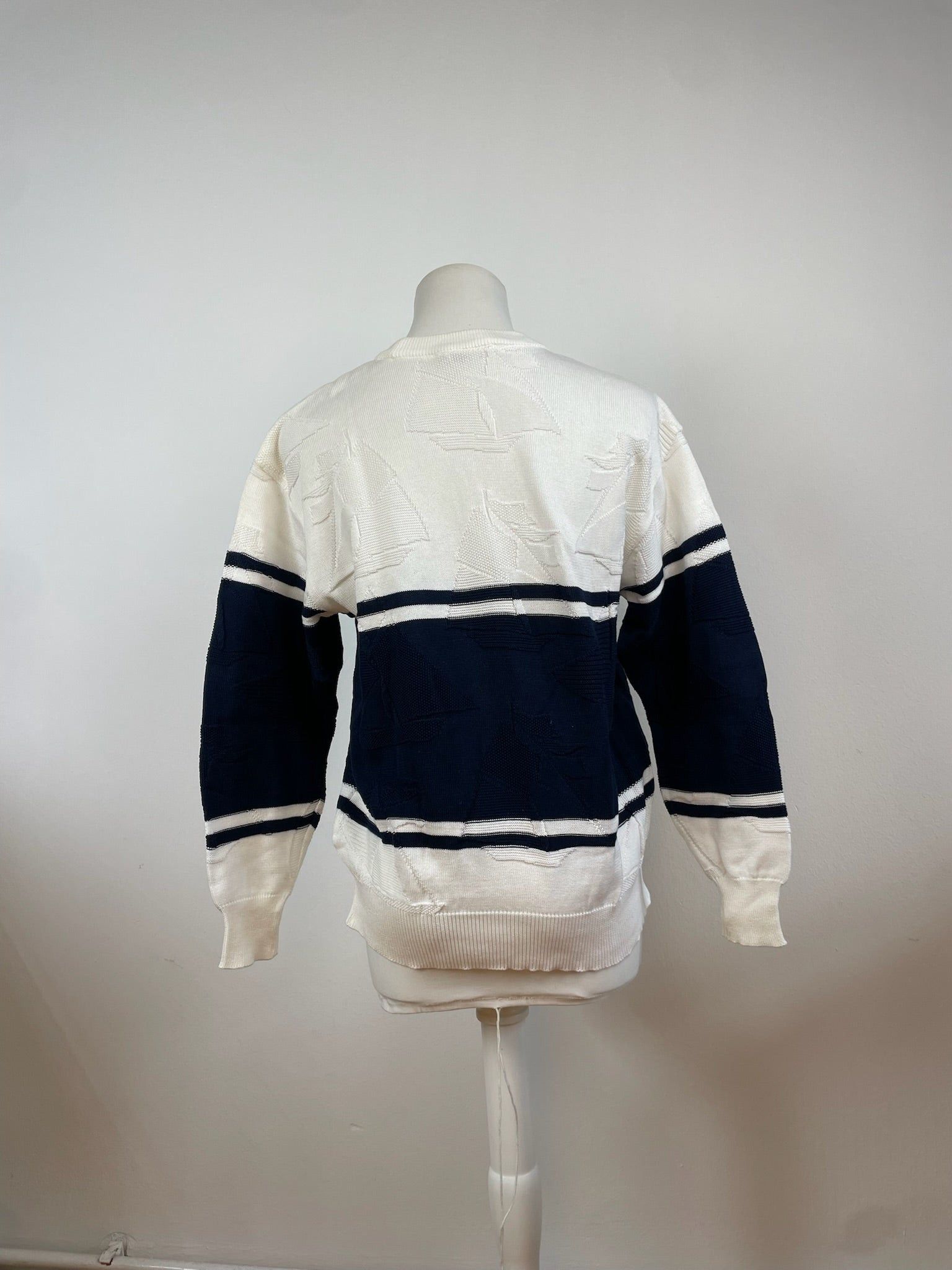 Dior Vintage Crewneck Sweater White Navy L Size L / US 10 / IT 46 - 14 Thumbnail