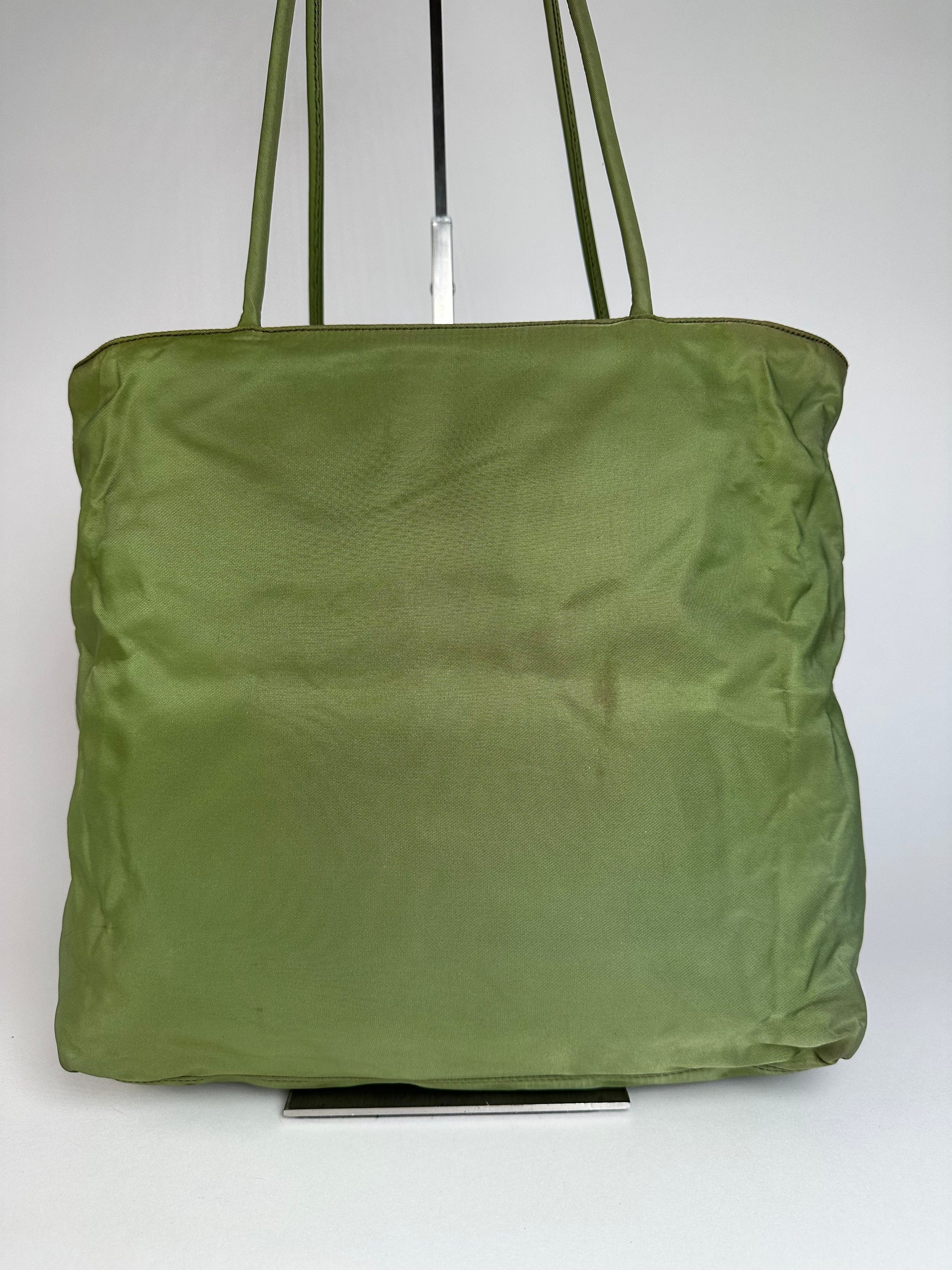 Prada Vintage Triangle Polyester Bag Green Size ONE SIZE - 11 Thumbnail