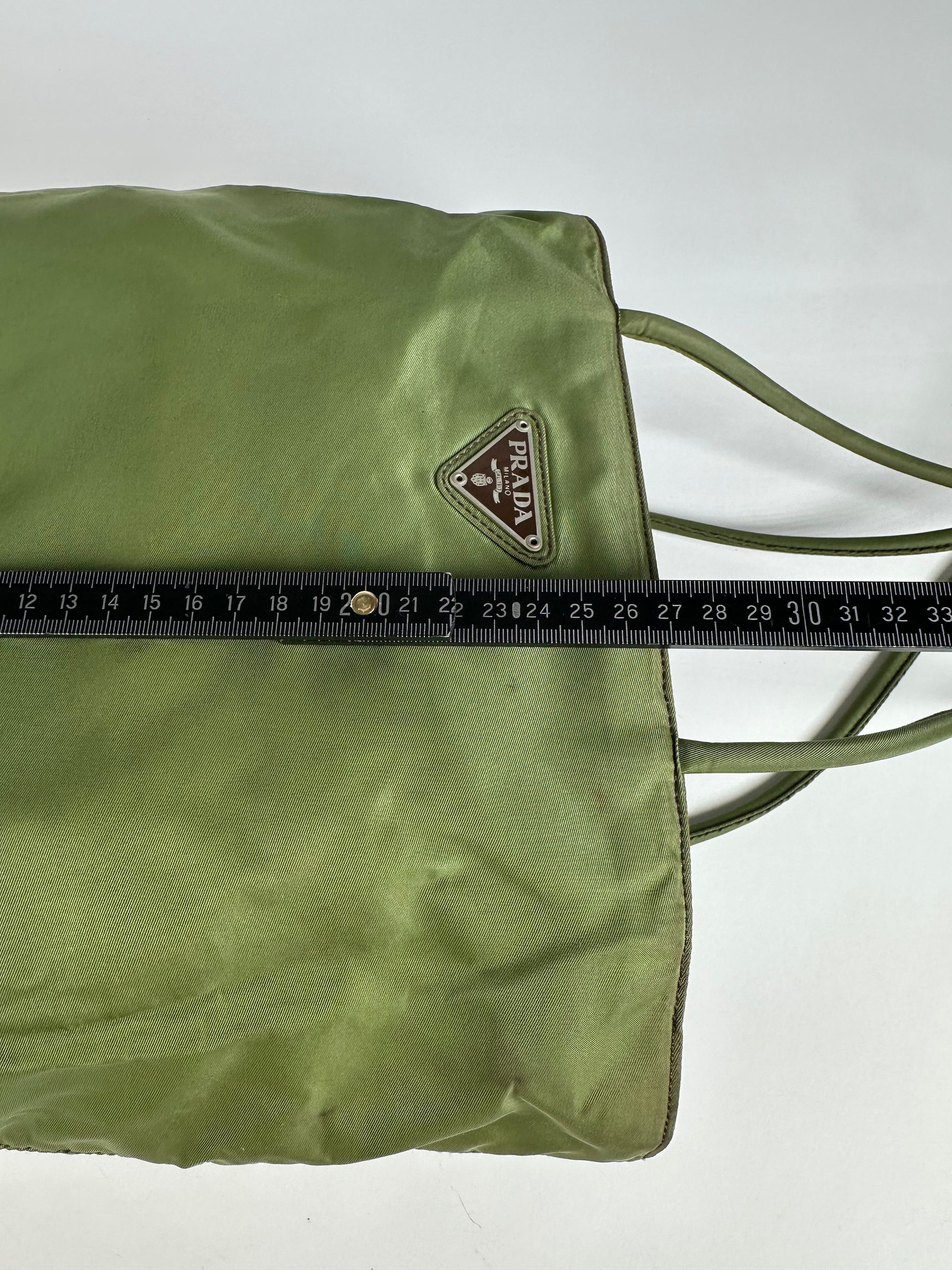 Prada Vintage Triangle Polyester Bag Green Size ONE SIZE - 13 Thumbnail