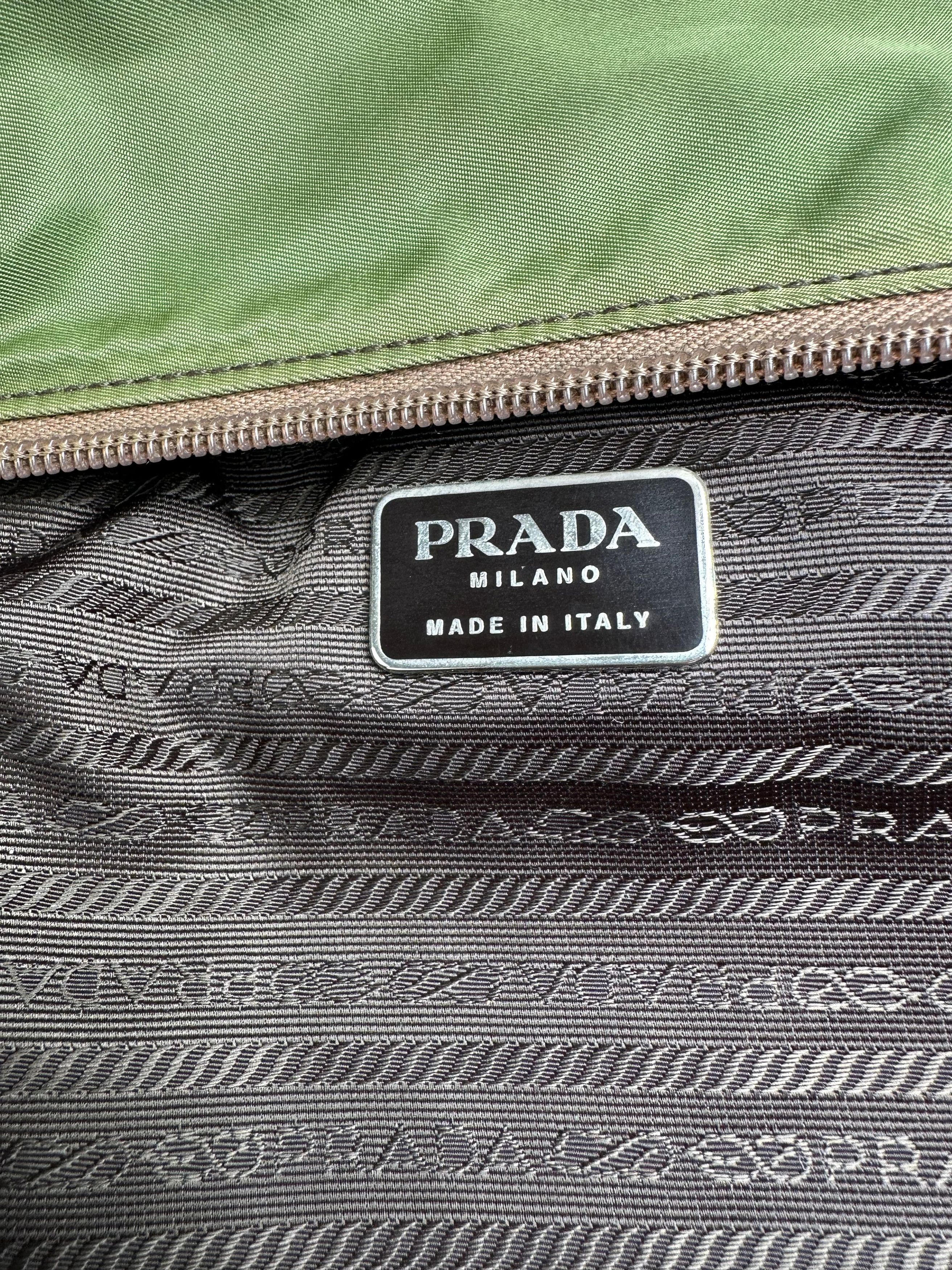 Prada Vintage Triangle Polyester Bag Green Size ONE SIZE - 7 Thumbnail