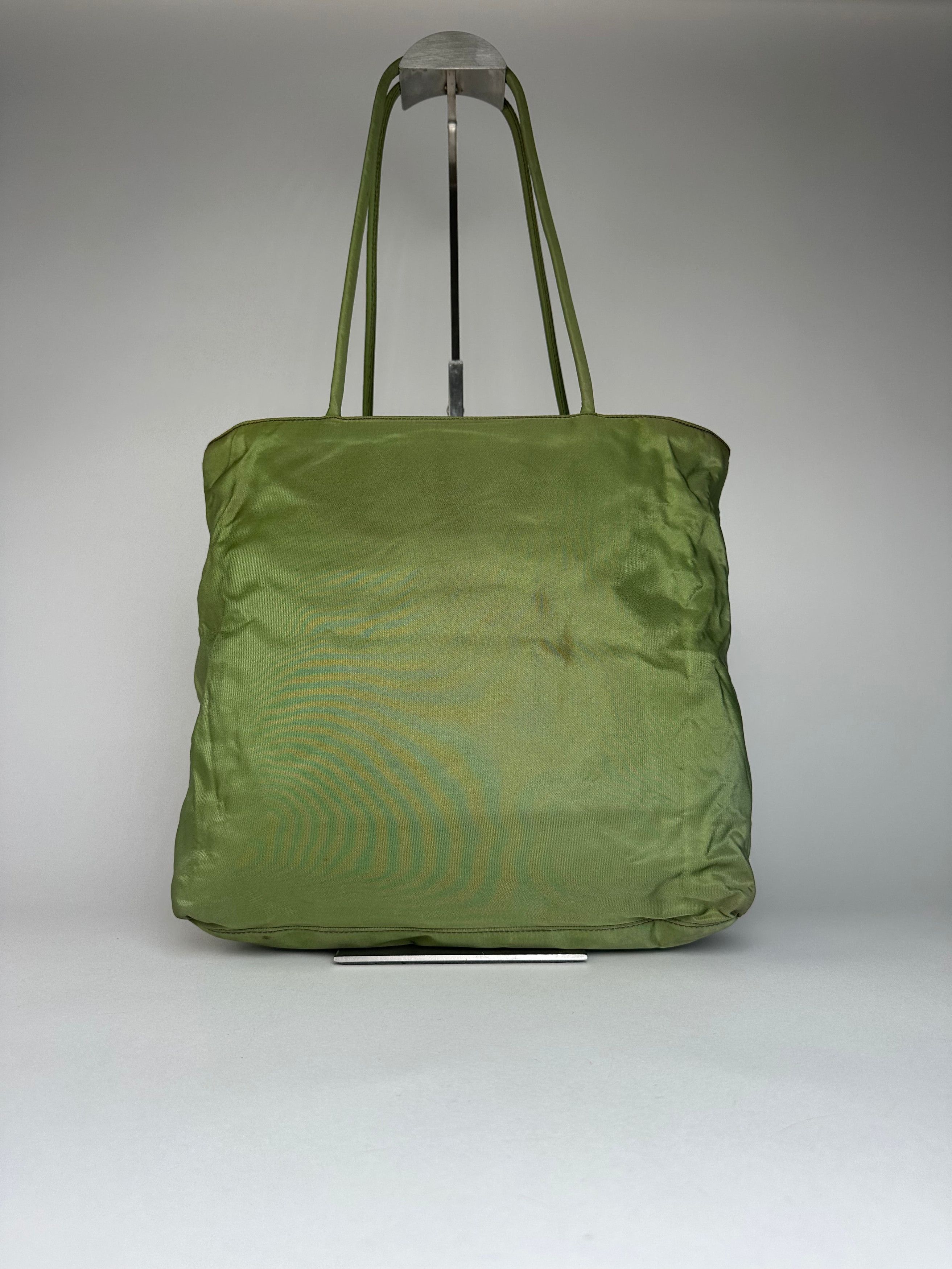 Prada Vintage Triangle Polyester Bag Green Size ONE SIZE - 3 Thumbnail