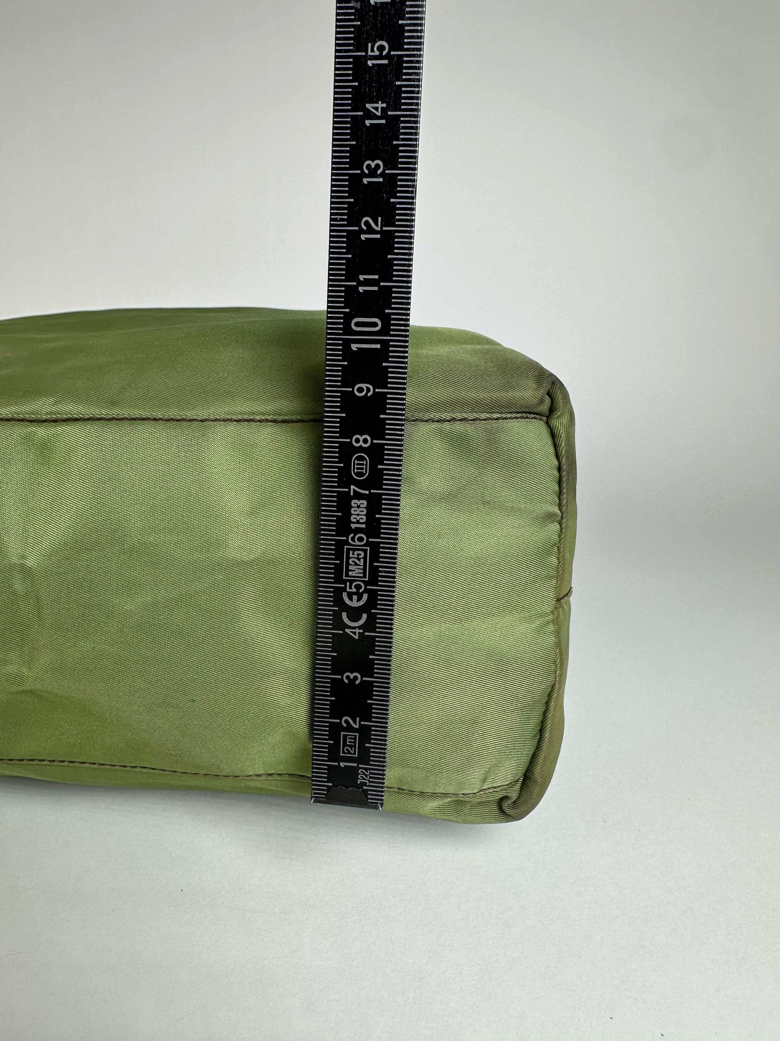 Prada Vintage Triangle Polyester Bag Green Size ONE SIZE - 14 Thumbnail