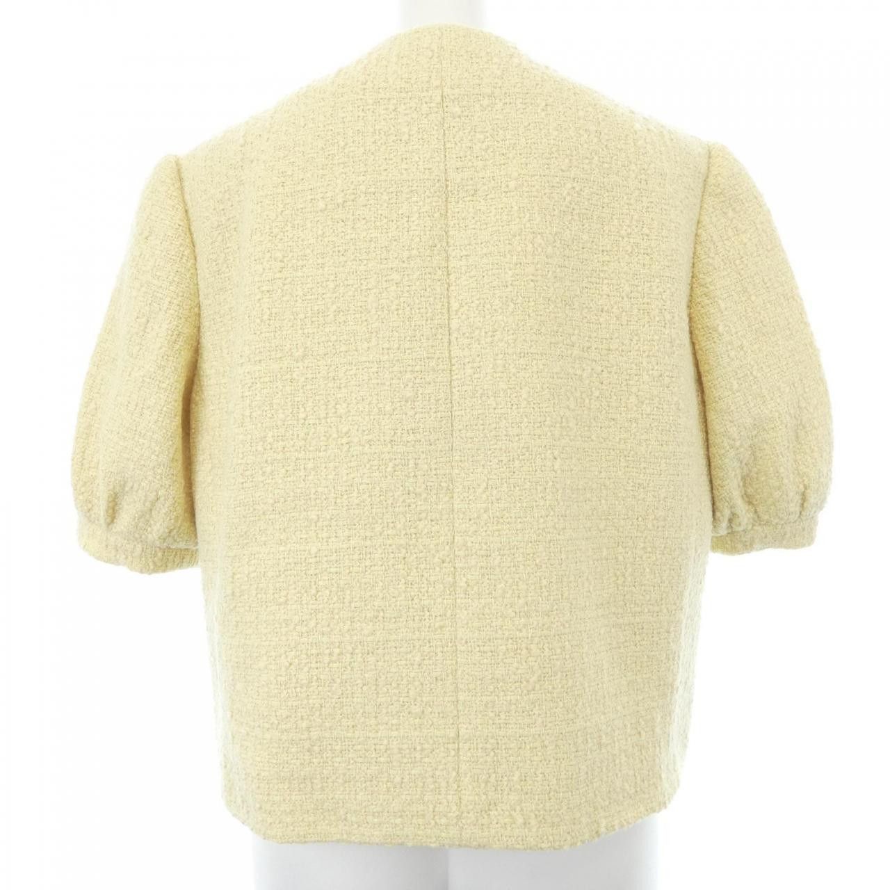Celine Celine CELINE Bouclé Natté Collarless Jacket Textile Outerwear 2V34O764L DUTY FREE for USA Size ONE SIZE - 2 Thumbnail