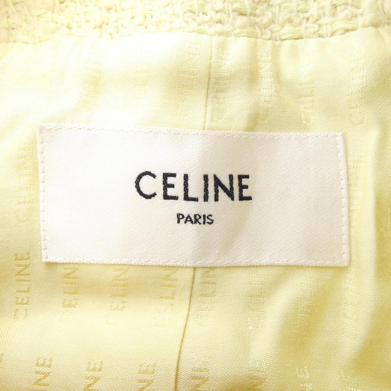 Celine Celine CELINE Bouclé Natté Collarless Jacket Textile Outerwear 2V34O764L DUTY FREE for USA Size ONE SIZE - 4 Thumbnail