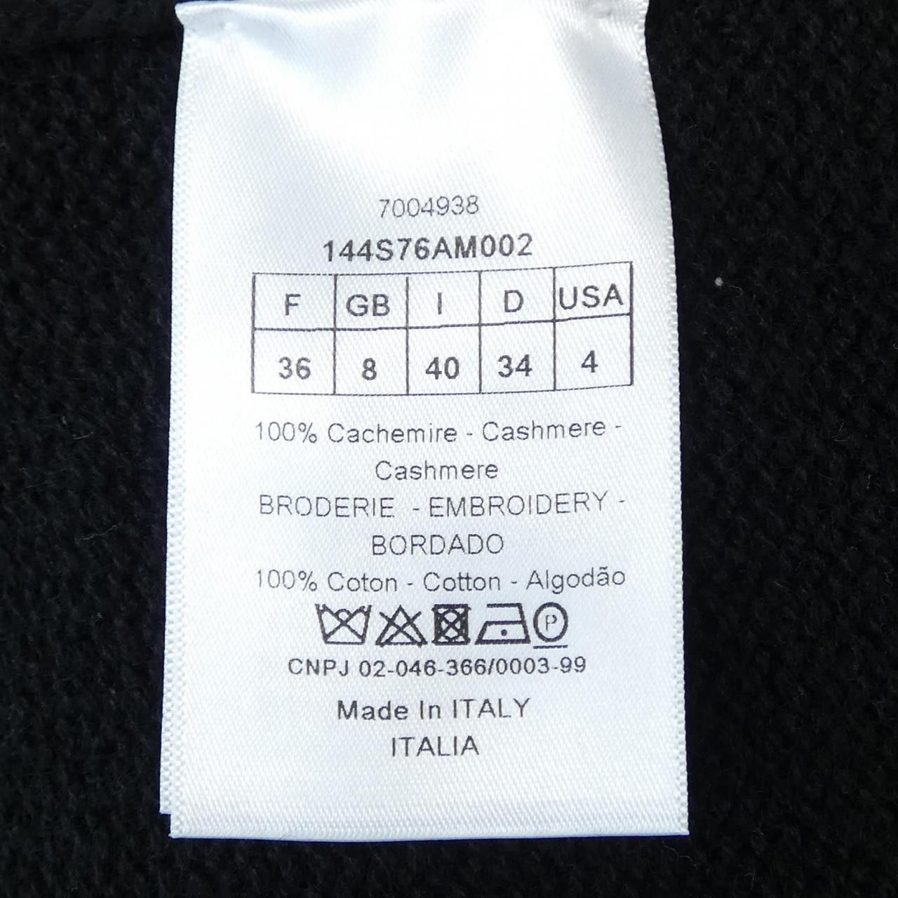 Dior Dior Christian Dior ESSENTIALS Cashmere Knitwear Textile Tops 144S76AM002 DUTY FREE for USA Size ONE SIZE - 3 Thumbnail