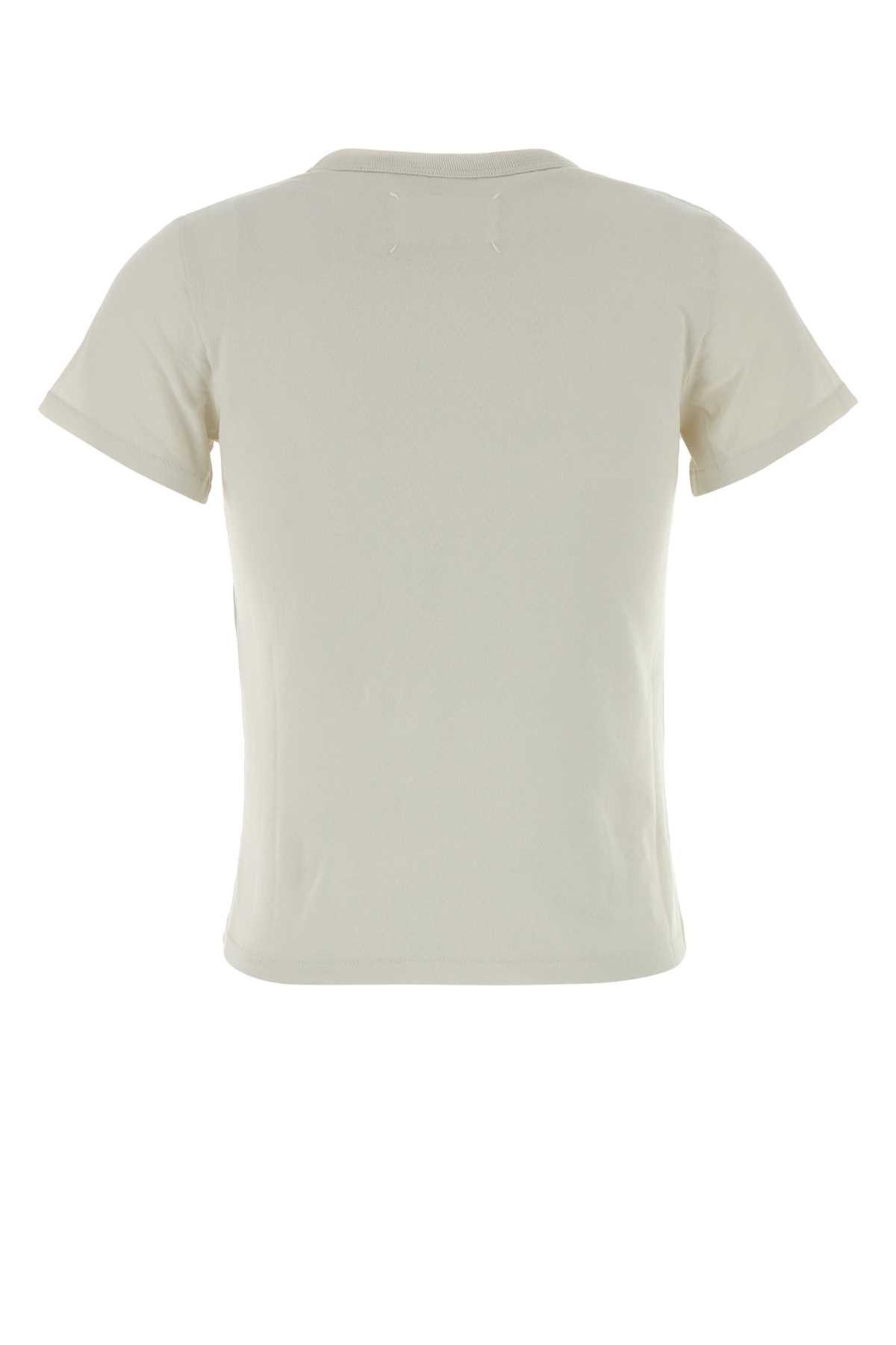Maison Margiela Chalk Cotton T-Shirt Size M / US 6-8 / IT 42-44 - 2 Thumbnail