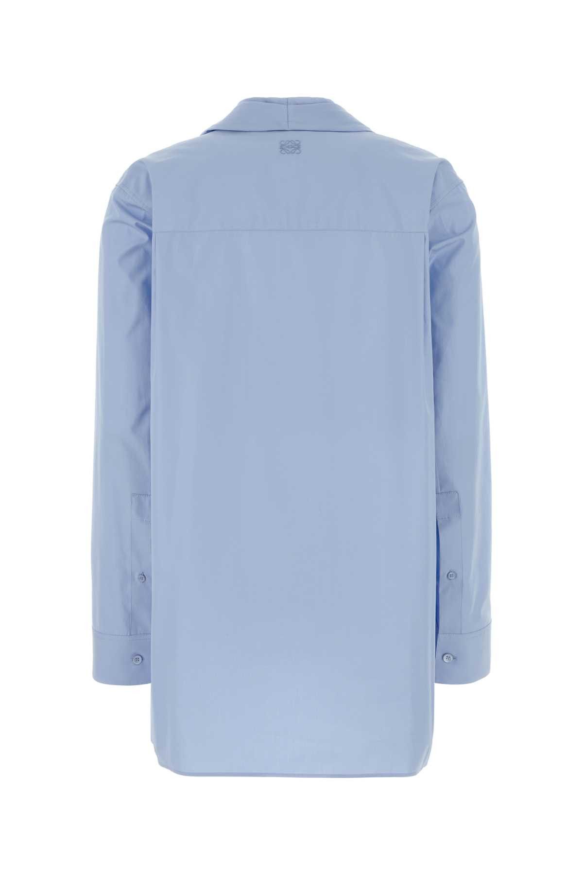 Loewe Light Blue Poplin Shirt Size M / US 6-8 / IT 42-44 - 2 Thumbnail