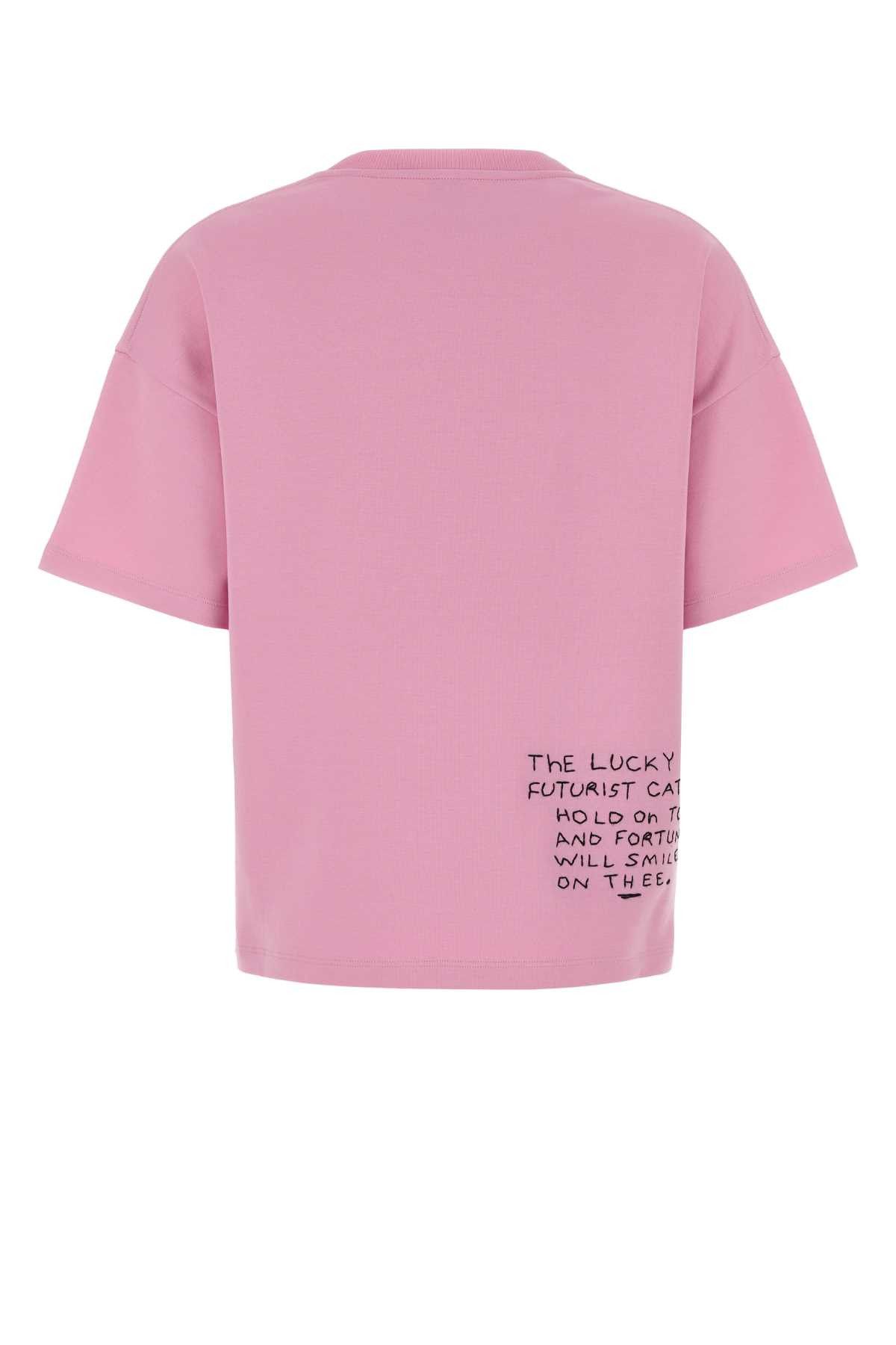 Loewe Pink Cotton Blend T-Shirt Size S / US 4 / IT 40 - 2 Thumbnail