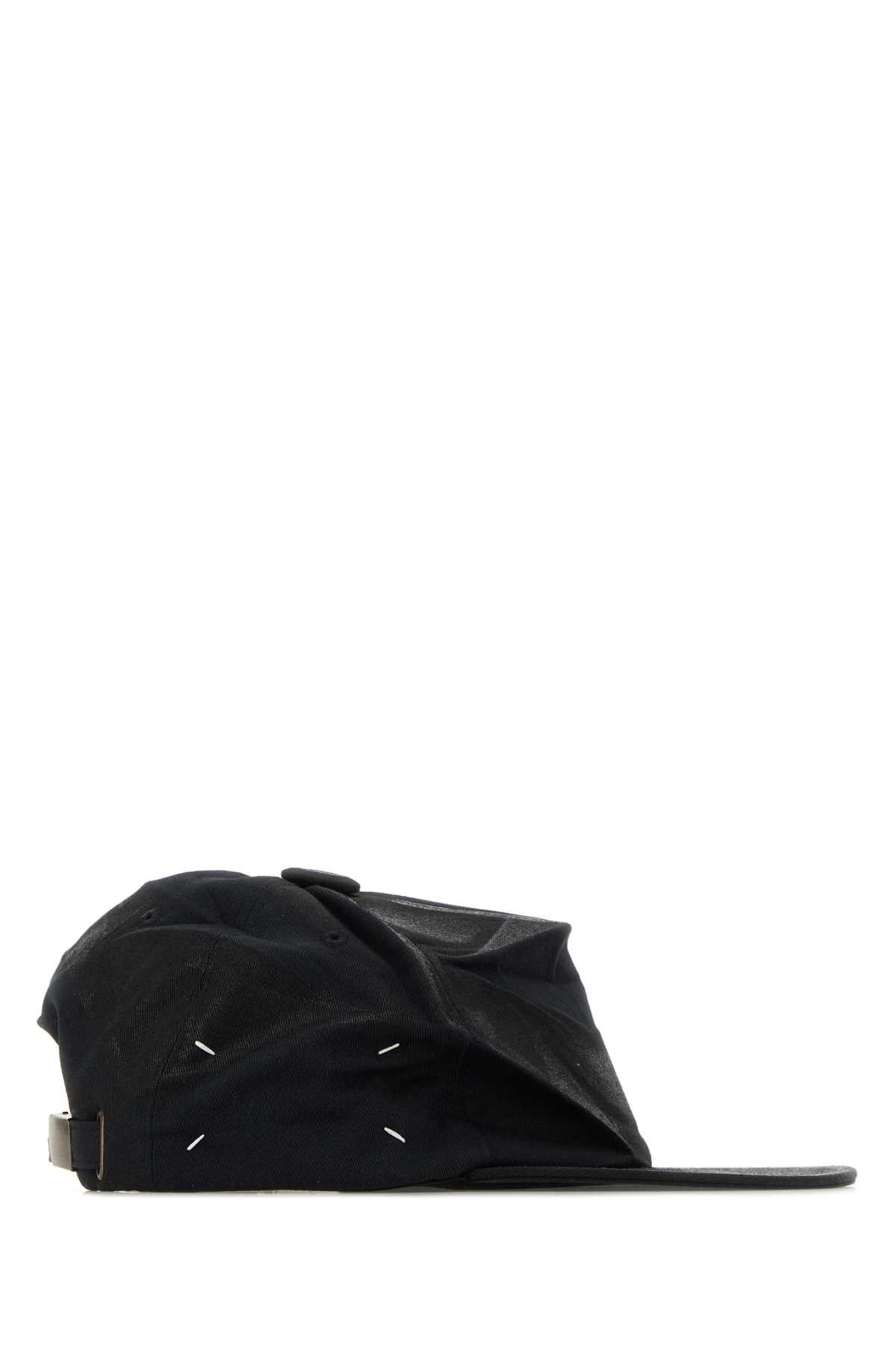 Maison Margiela Black Cotton Baseball Cap Size ONE SIZE - 2 Thumbnail