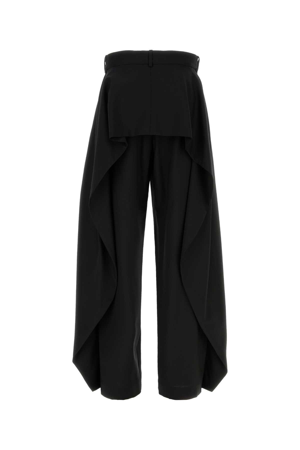 Loewe Black Wool Wide-Leg Pant Size 27" / US 4 / IT 40 - 2 Thumbnail