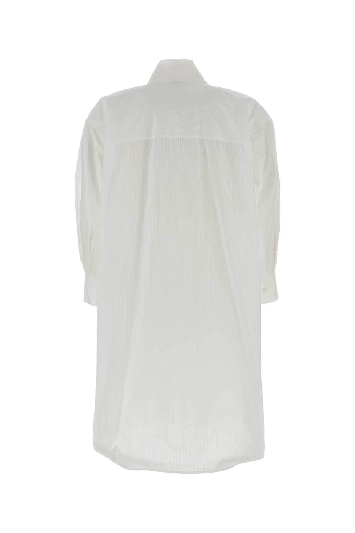Loewe White Poplin Dress Size M / US 6-8 / IT 42-44 - 2 Thumbnail