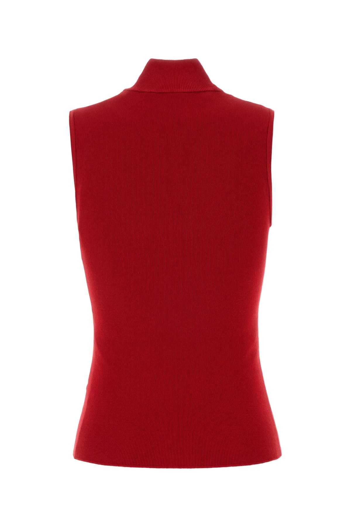 Loewe Red Knit Top Size S / US 4 / IT 40 - 2 Thumbnail