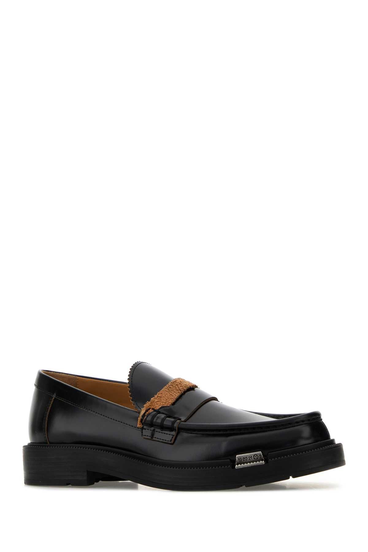 Maison Margiela Black Leather Decortique Loafers Size US 7 / EU 40 - 2 Thumbnail