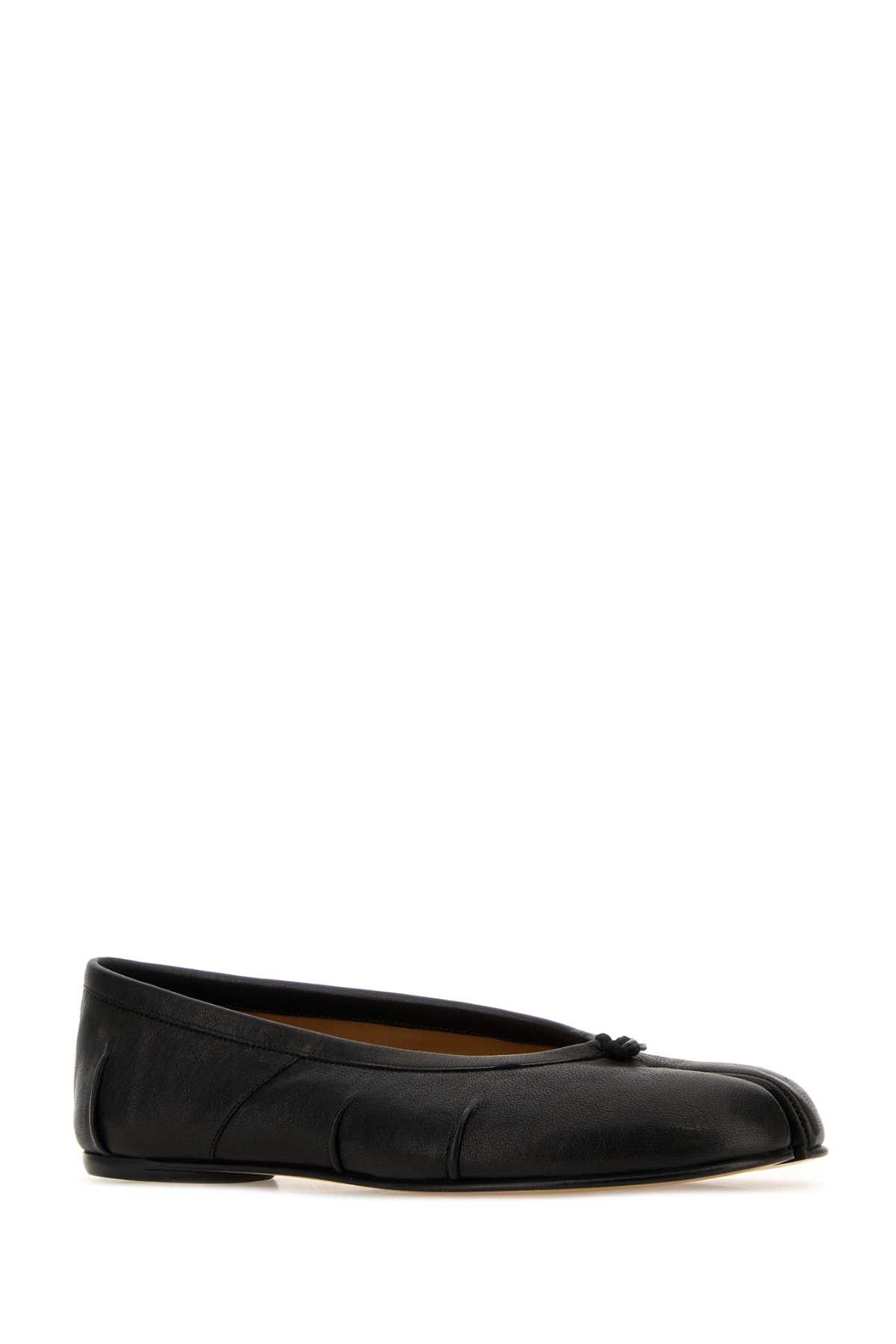 Maison Margiela Black Leather Tabi Ballerinas Size US 9 / IT 39 - 2 Thumbnail