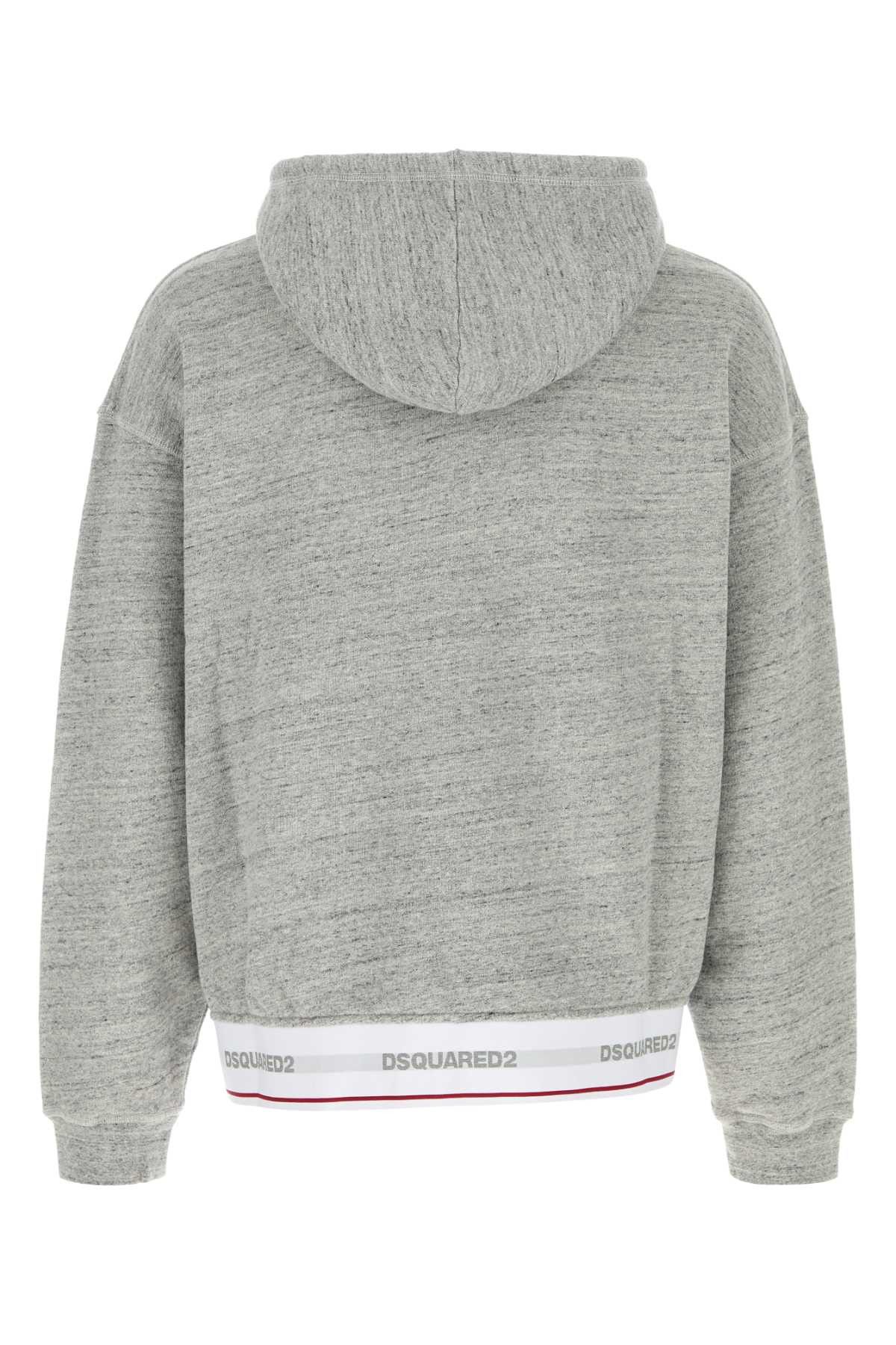 Dsquared2 Melange Grey Cotton Oversize Sweatshirt Size US M / EU 48-50 / 2 - 2 Thumbnail