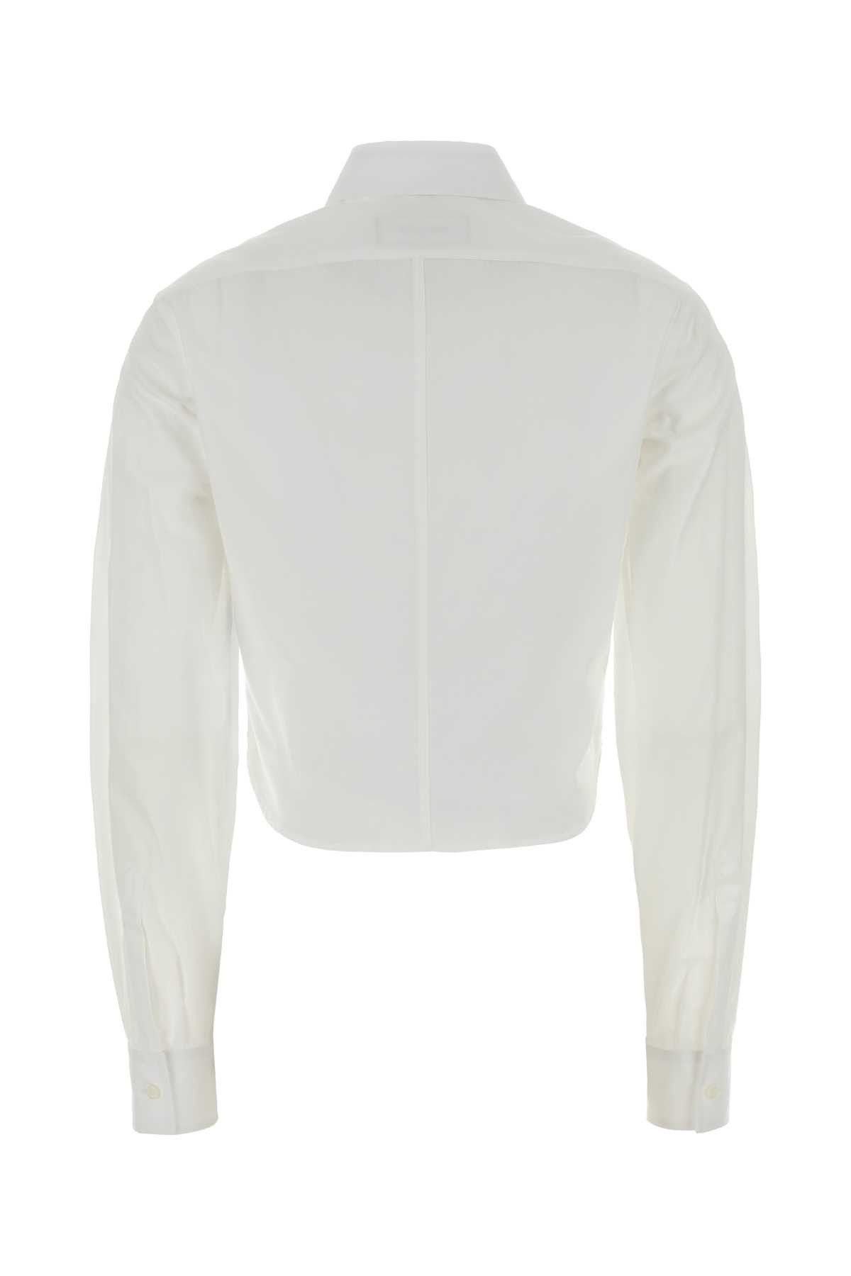 Dsquared2 White Poplin Shirt Size XS / US 0-2 / IT 36-38 - 2 Thumbnail