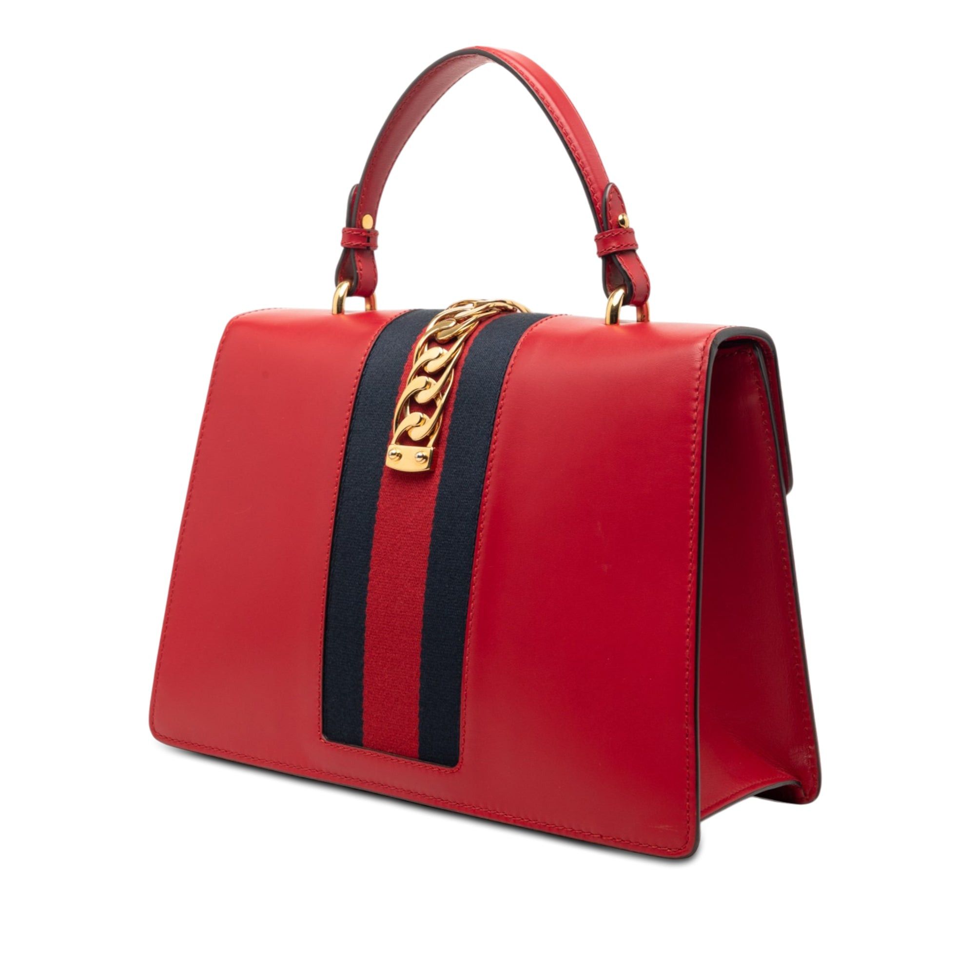 Gucci Medium Leather Web Sylvie Top Handle Bag Size ONE SIZE - 2 Thumbnail