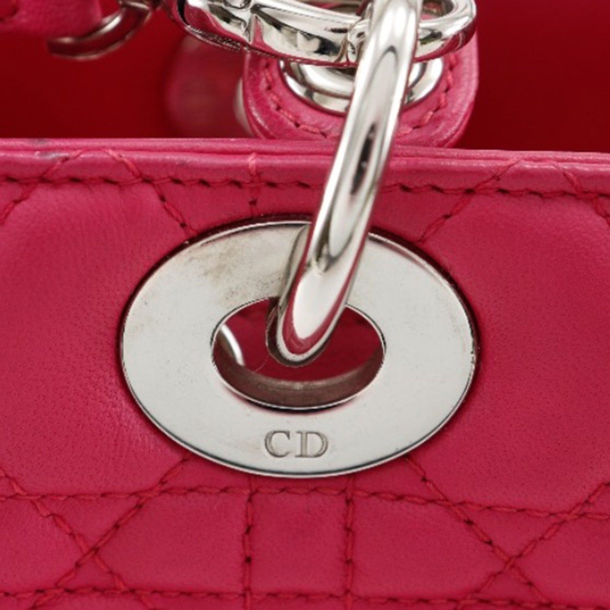 Dior Medium Lambskin Cannage Lady Dior Size ONE SIZE - 12 Thumbnail