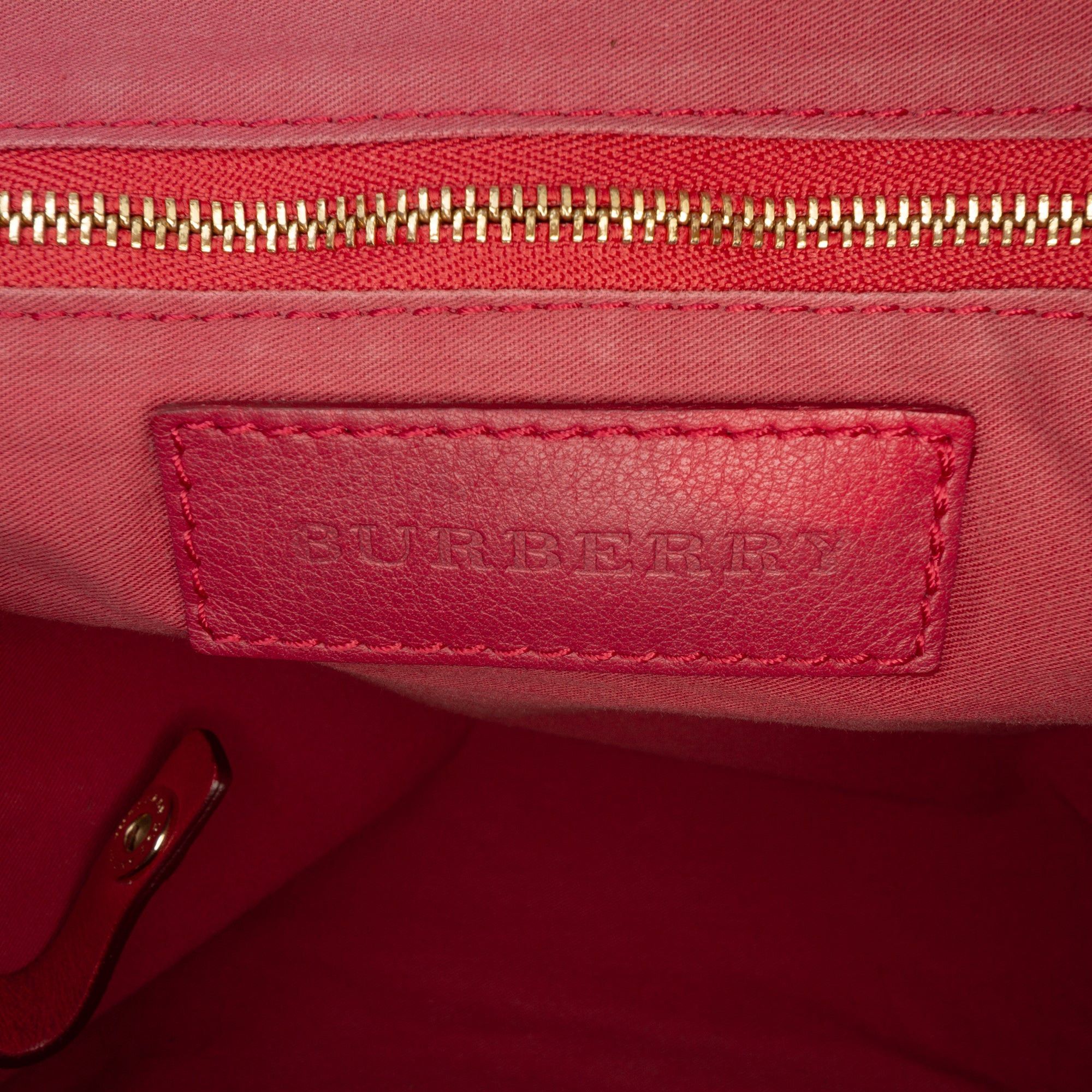 Burberry Small Leather Trimmed Haymarket Check Coated Canvas Canterbury Tote Size ONE SIZE - 5 Thumbnail
