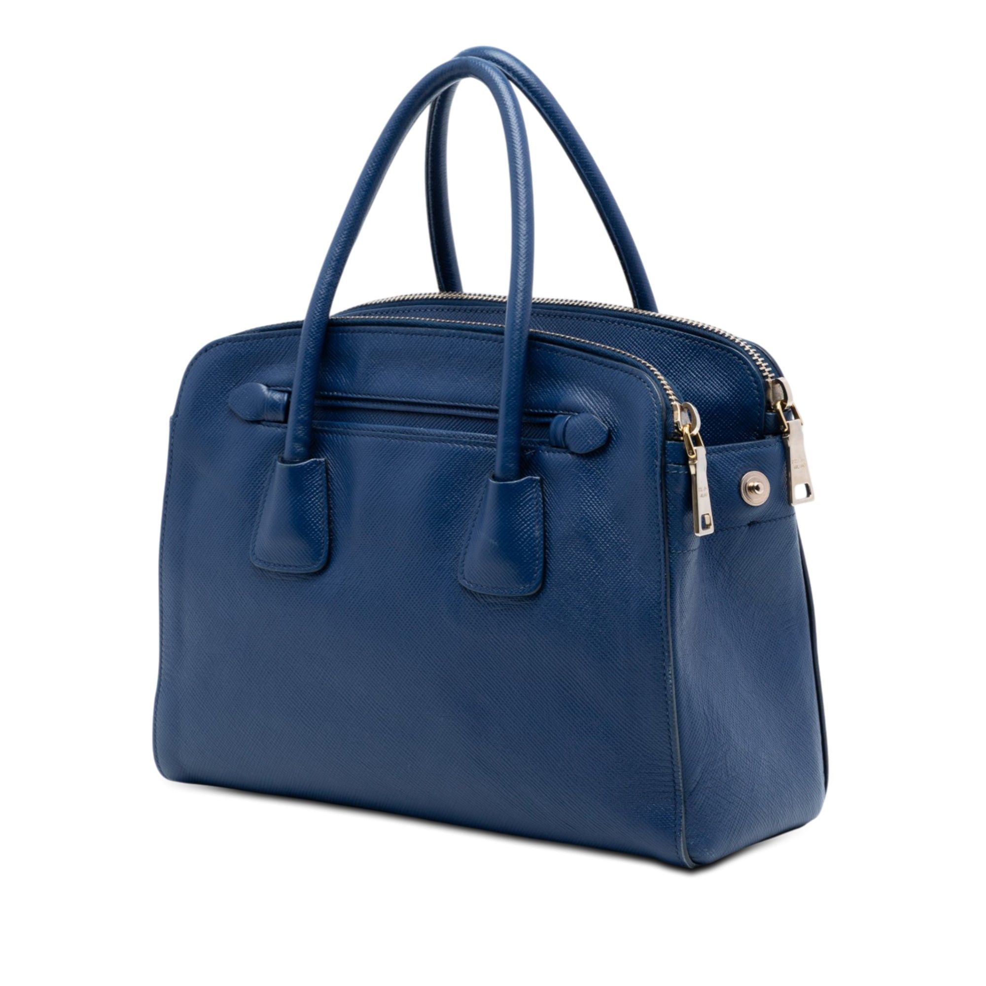Prada Saffiano Cuir Double Zip Top Handle Bag Size ONE SIZE - 2 Thumbnail