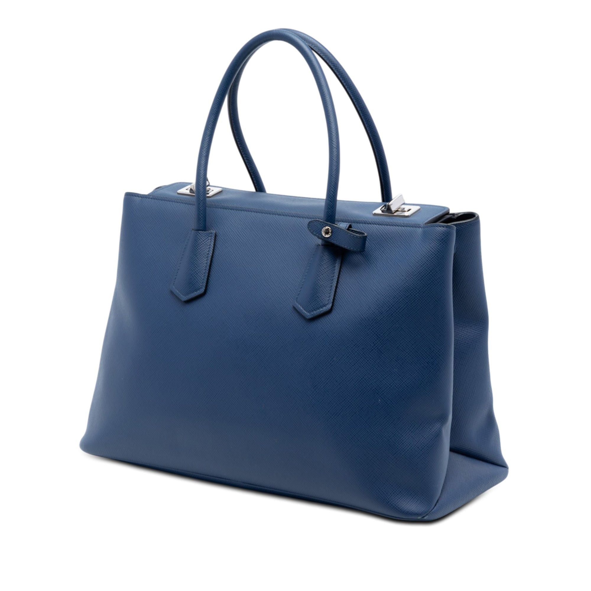 Prada Saffiano Cuir Turnlock Twin Satchel Size ONE SIZE - 2 Thumbnail