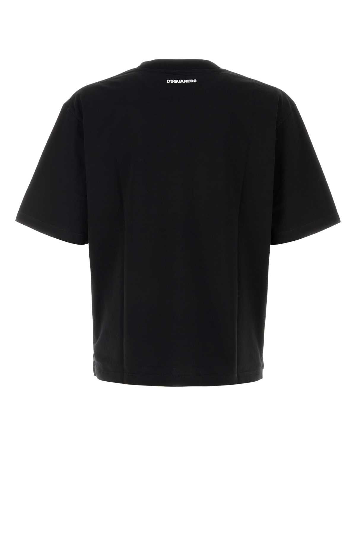 Dsquared2 Black Cotton Oversize T-Shirt Size US M / EU 48-50 / 2 - 2 Thumbnail