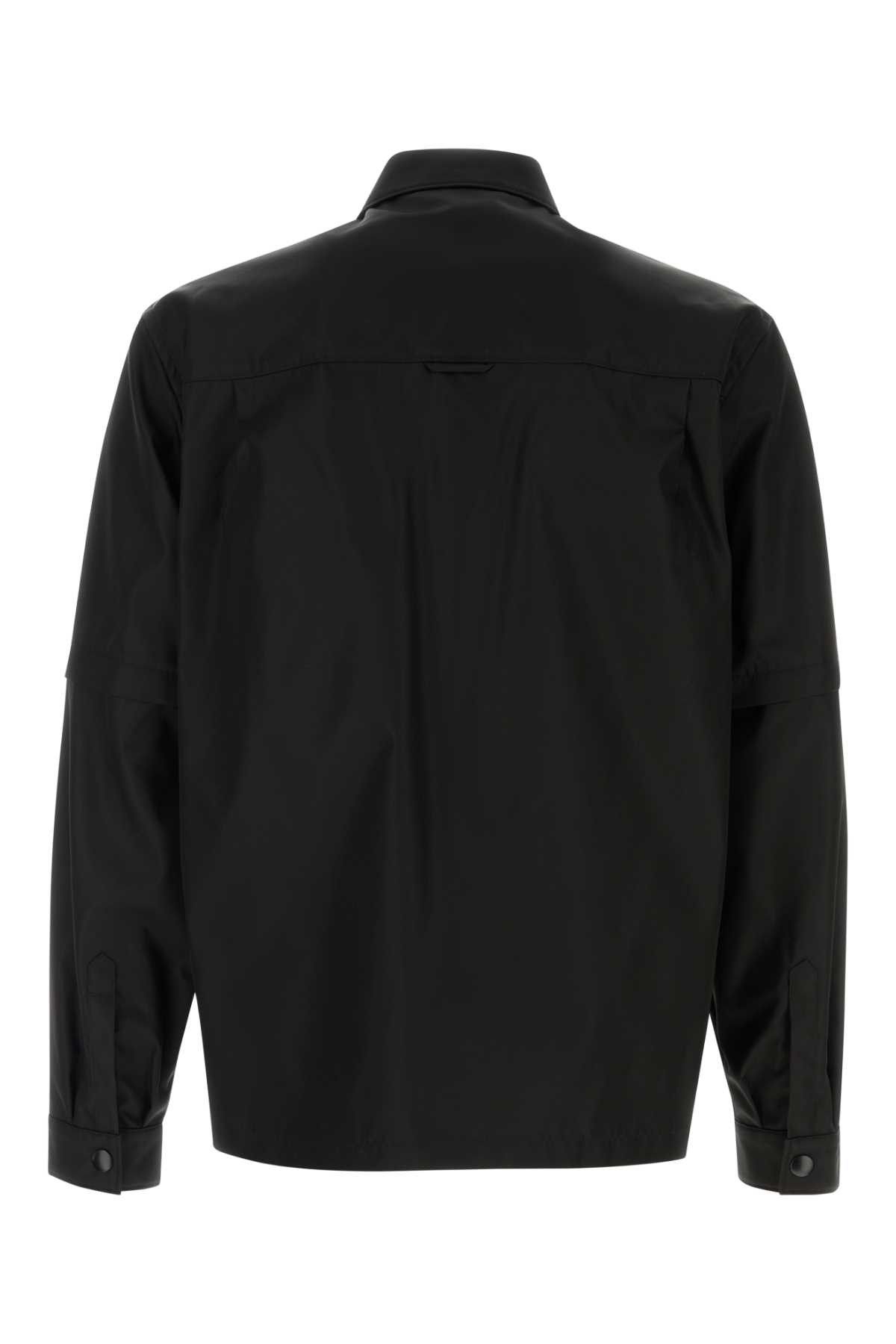 Prada Black Re-Nylon Shirt Size US M / EU 48-50 / 2 - 2 Thumbnail