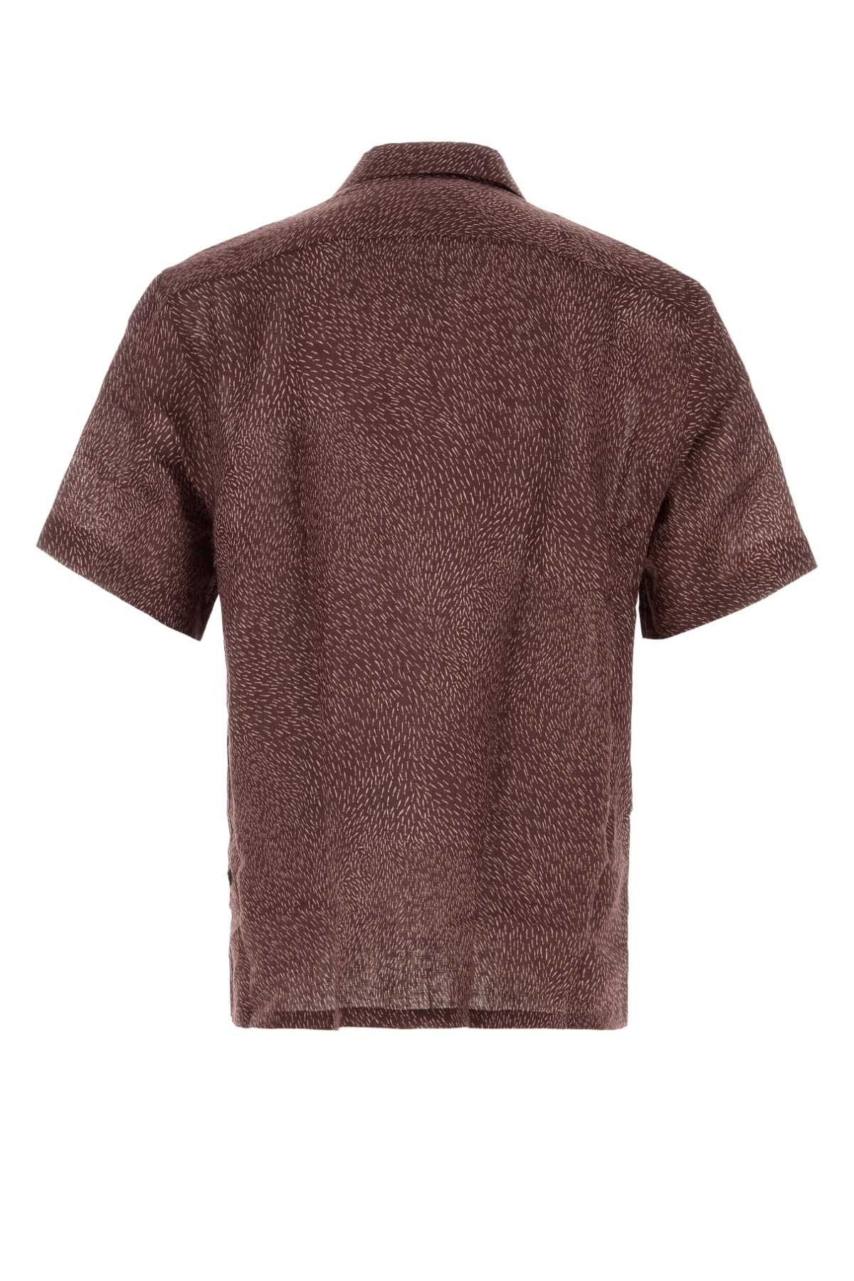 Brioni Printed Linen Shirt Size US L / EU 52-54 / 3 - 2 Thumbnail