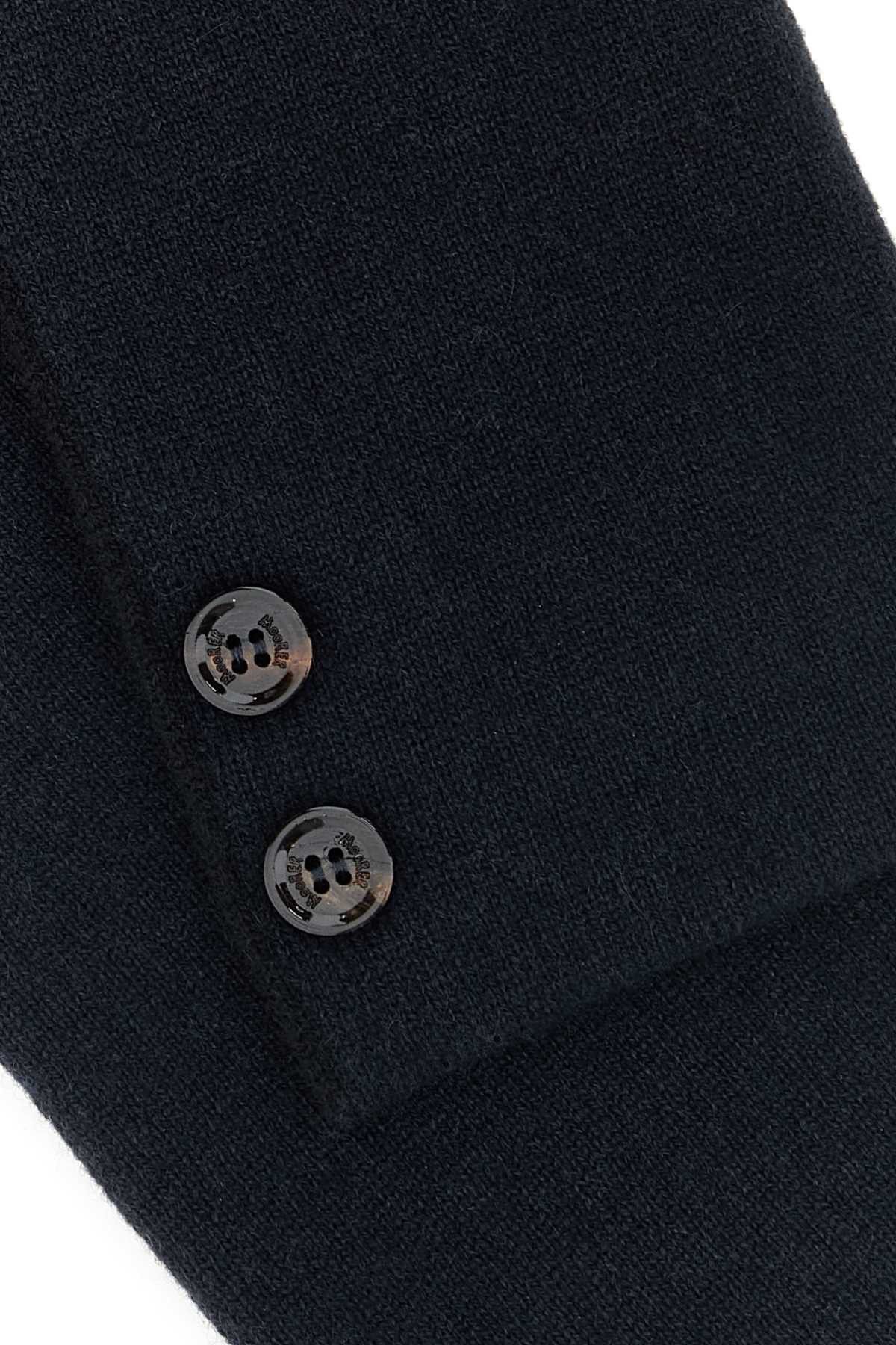 MooRER Navy Blue Cashmere Scarf Size ONE SIZE - 2 Thumbnail