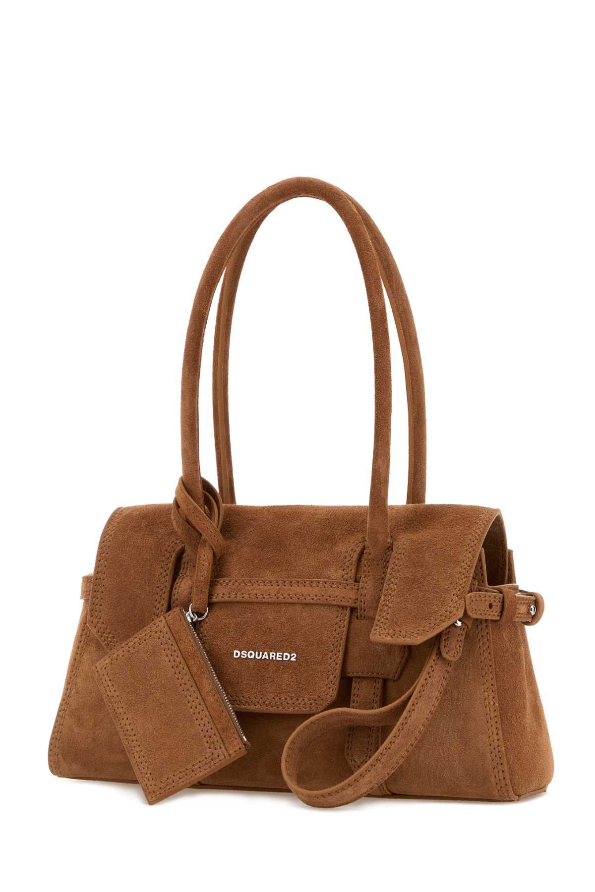 Dsquared2 Camel Suede Shoulder Bag Size ONE SIZE - 2 Thumbnail