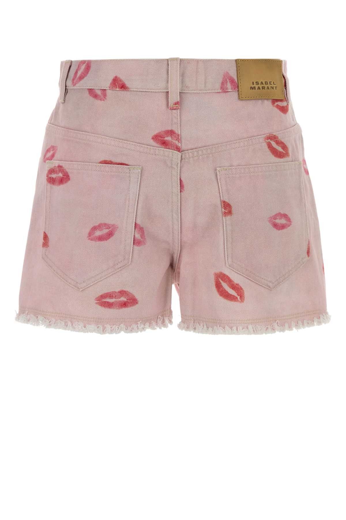Isabel Marant Etoile Printed Denim Lesia Shorts Size 27" / US 4 / IT 40 - 2 Thumbnail