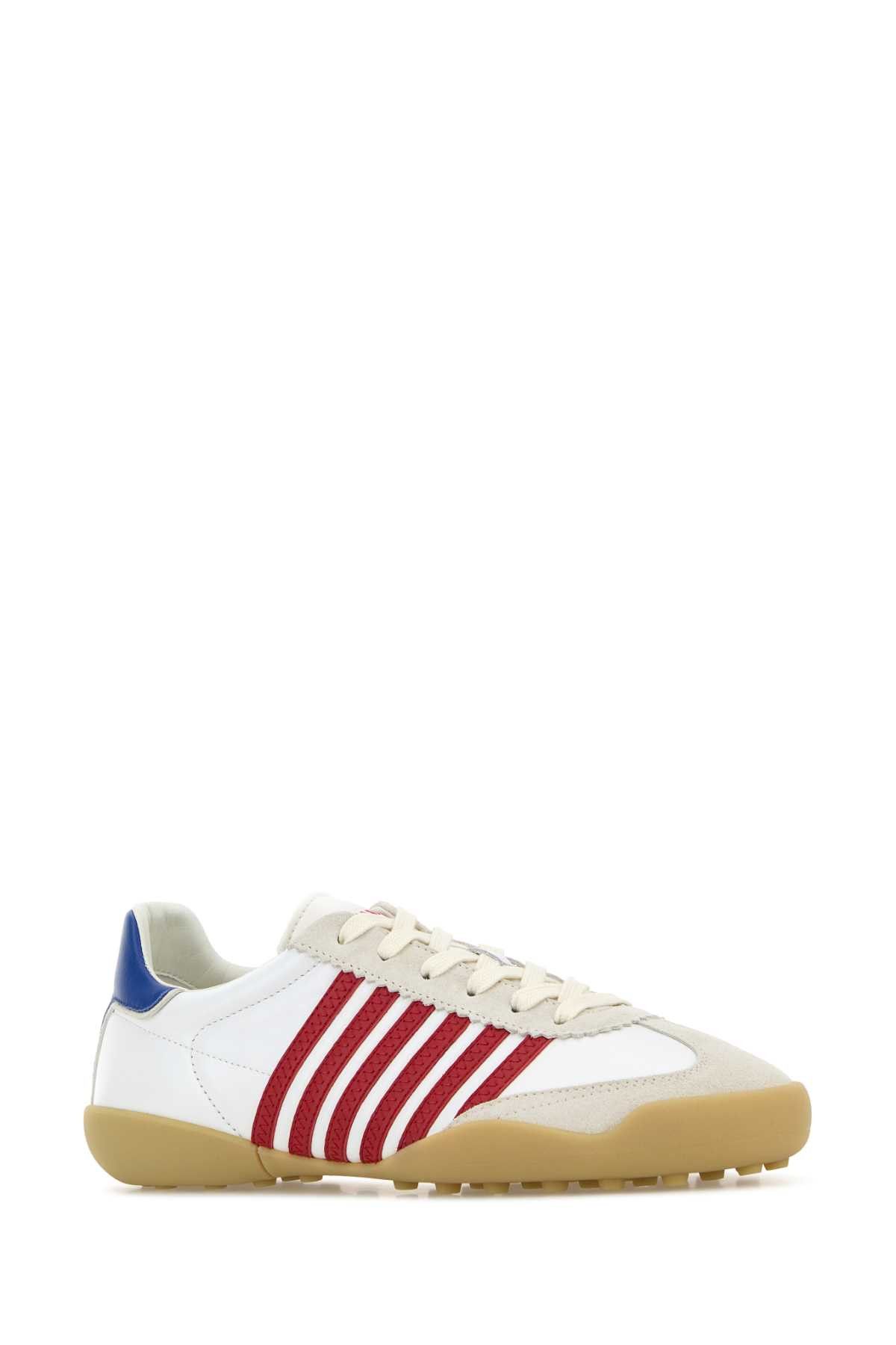 Dsquared2 White Leather Dsquared2 Soccer Sneakers Size US 10 / EU 43 - 2 Thumbnail