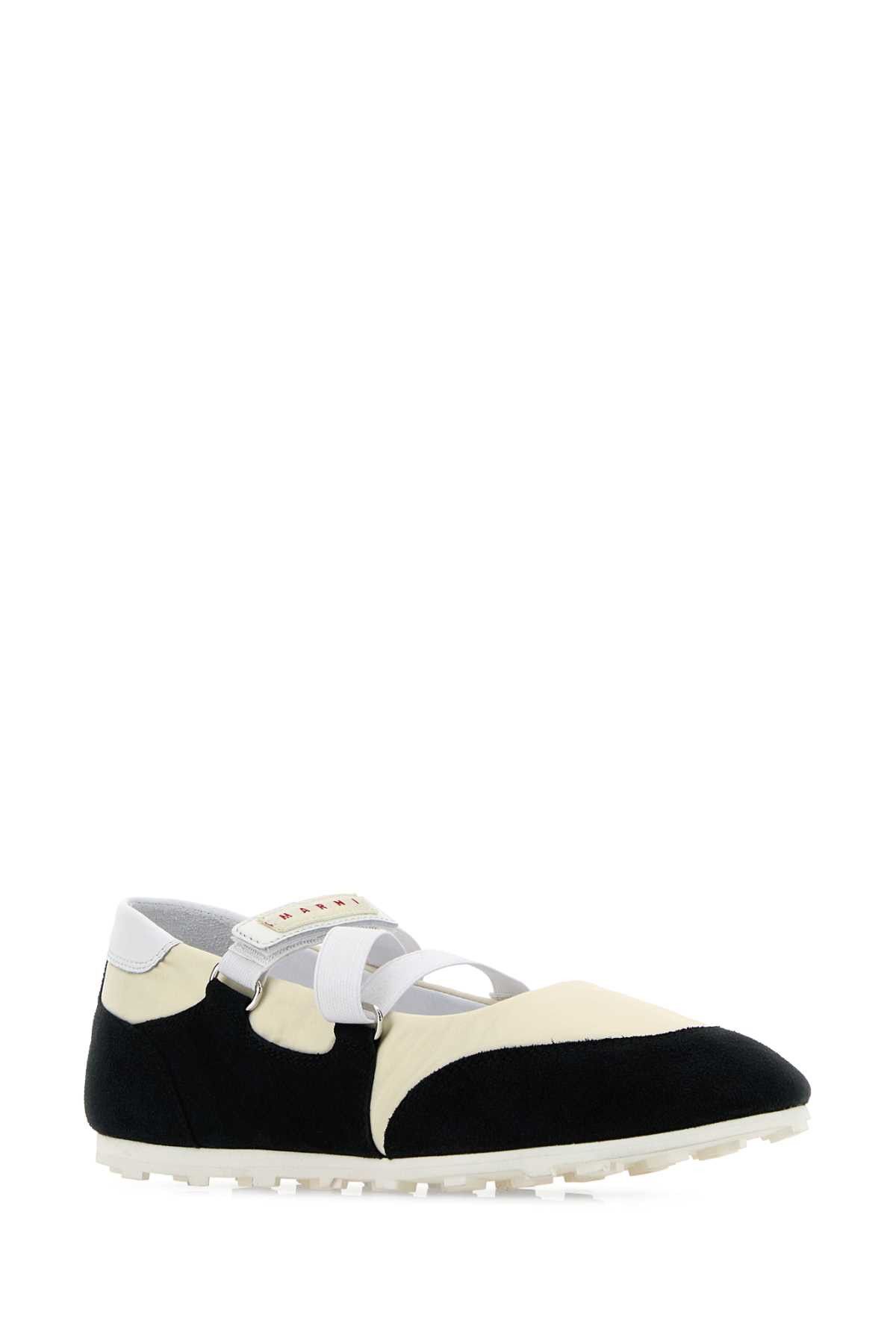 Marni Two-Tone Suede And Fabric Ballerinas Size US 7 / IT 37 - 2 Thumbnail