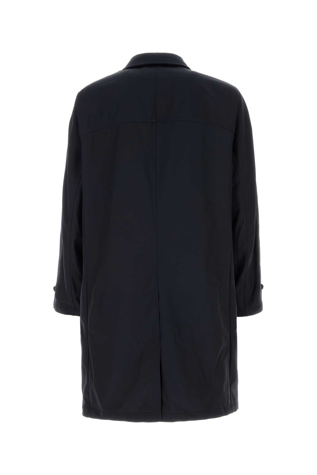 Brioni Midnight Blue Silk Overcoat Size US XL / EU 56 / 4 - 2 Thumbnail