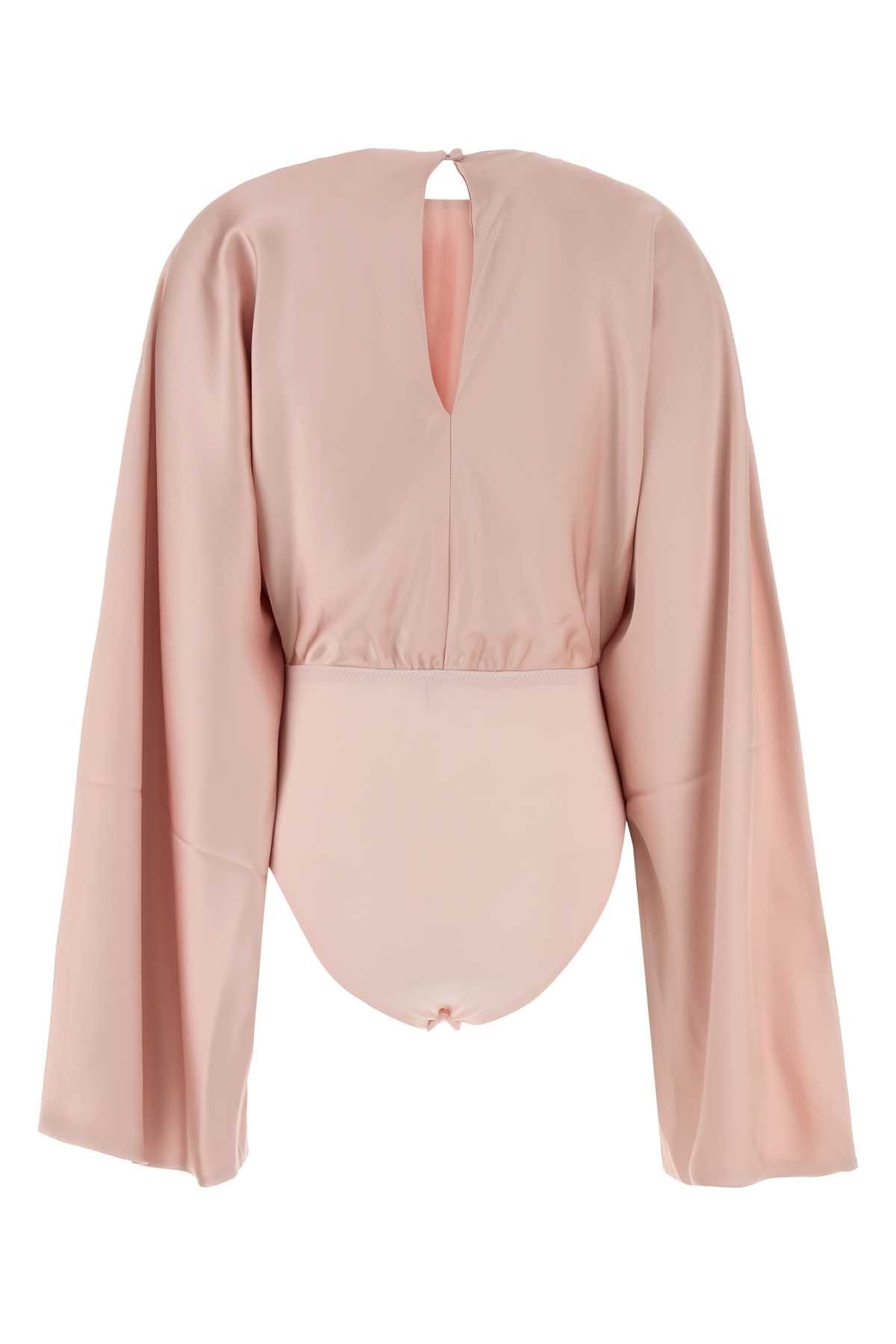Norma Kamali Pink Satin Bodysuit Size M / US 6-8 / IT 42-44 - 2 Thumbnail