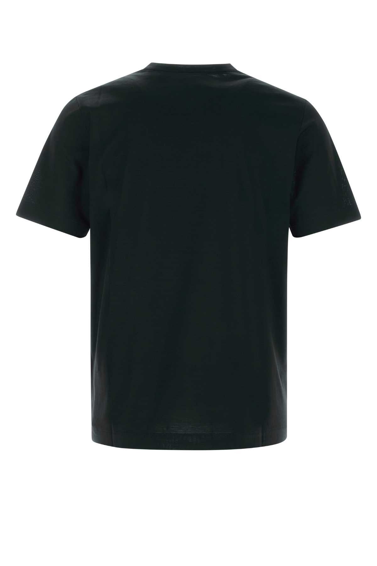 Canali Black Cotton T-Shirt Size US XXL / EU 58 / 5 - 2 Thumbnail