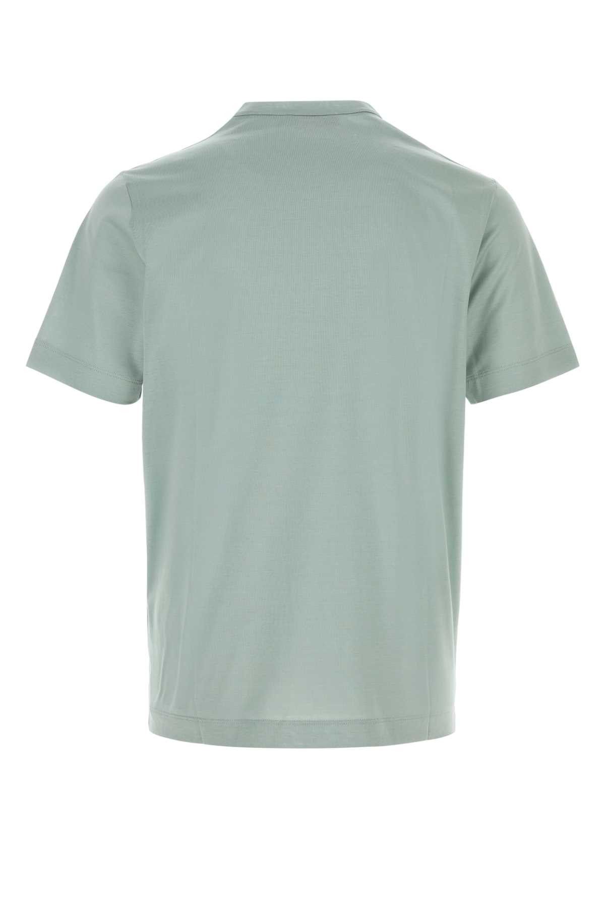 Canali Mint Green Cotton T-Shirt Size US M / EU 48-50 / 2 - 2 Thumbnail