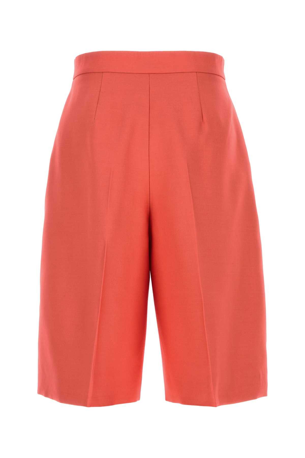 Agnona Coral Wool Blend Bermuda Shorts Size 28" / US 6 / IT 42 - 2 Thumbnail