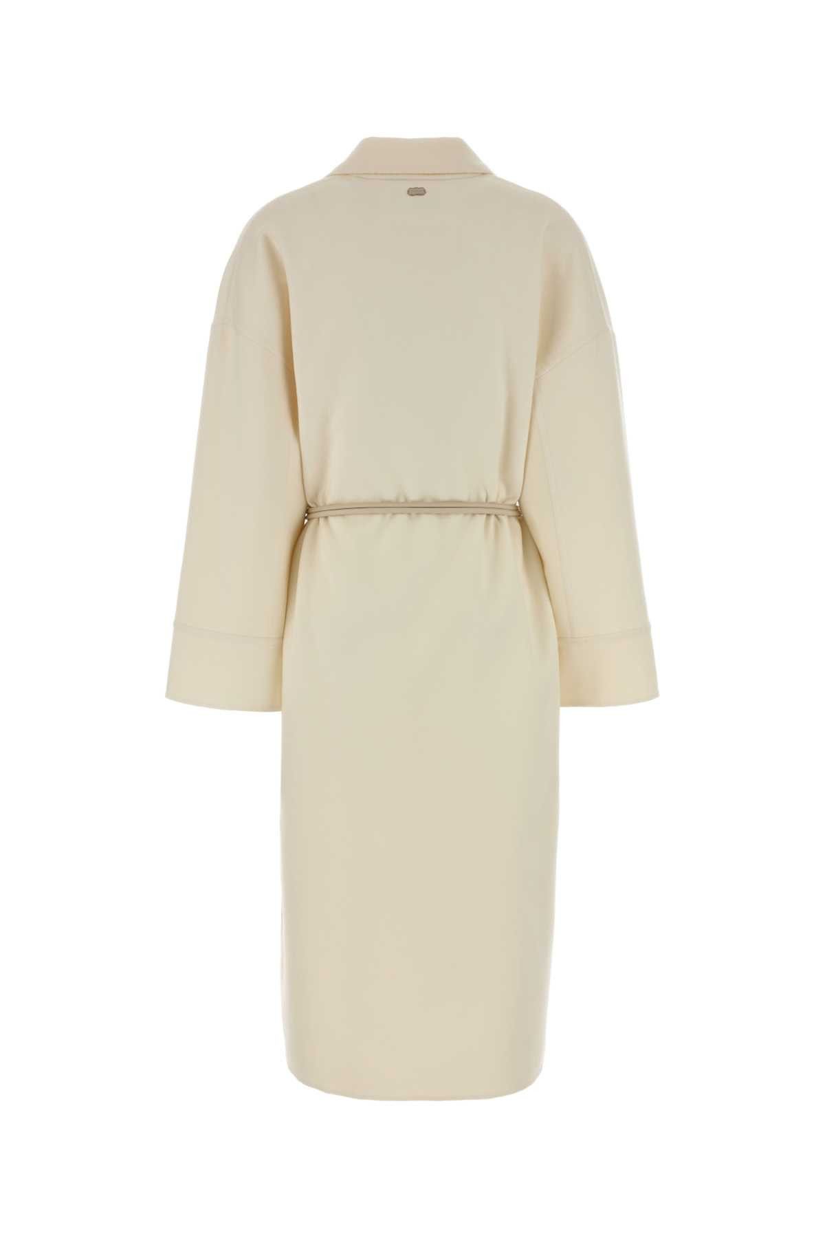 Agnona Ivory Wool Blend Coat Size M / US 6-8 / IT 42-44 - 2 Thumbnail