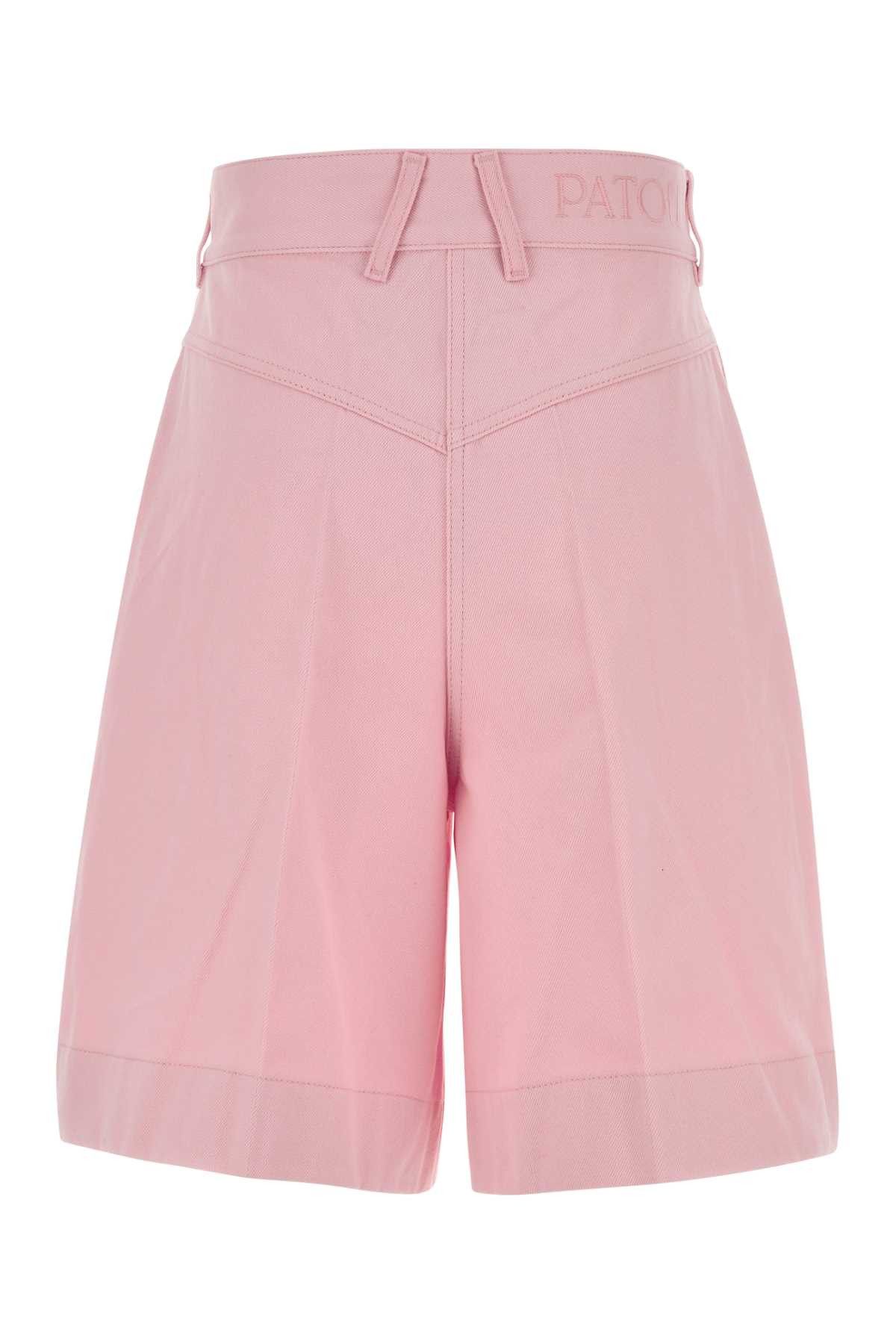 Patou Pink Cotton Bermuda Shorts Size 25" / US 0 / IT 36 - 2 Thumbnail